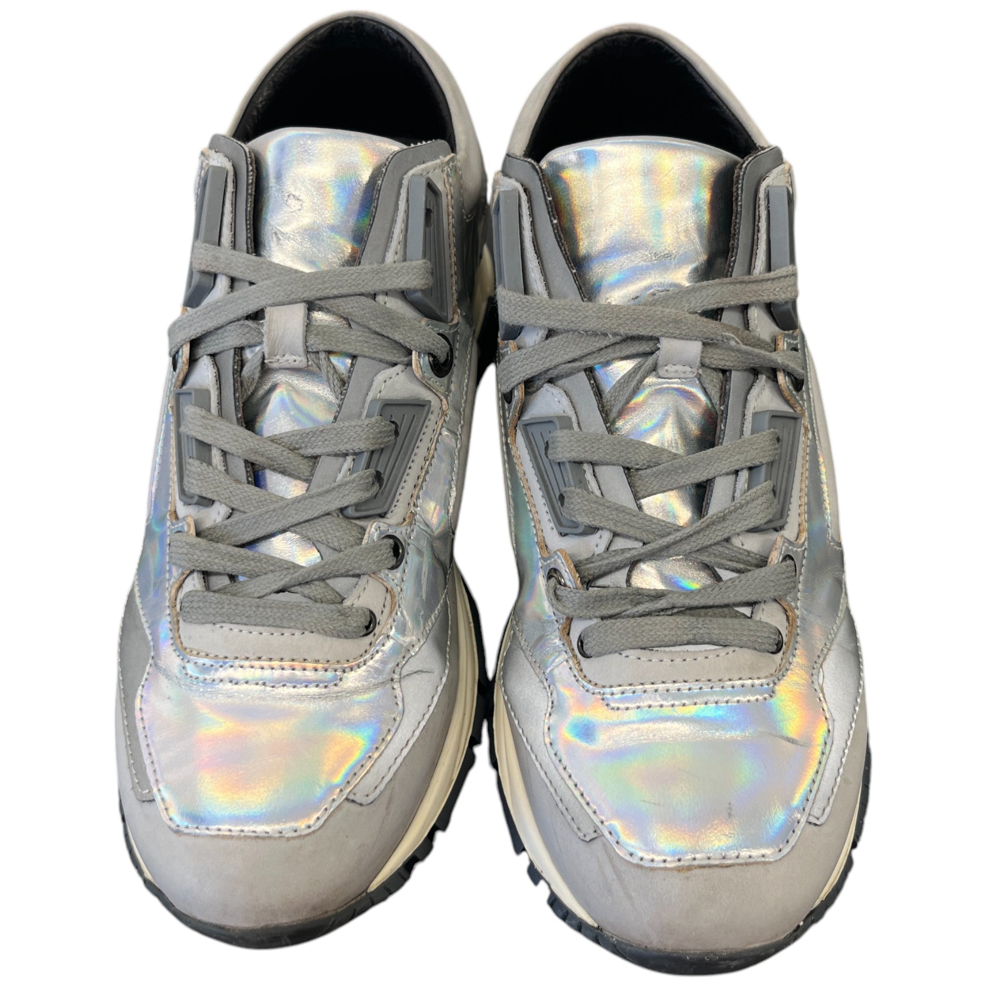 Men's High Frequency Holographic Low Trainers Grey Size EU 39 / UK 5