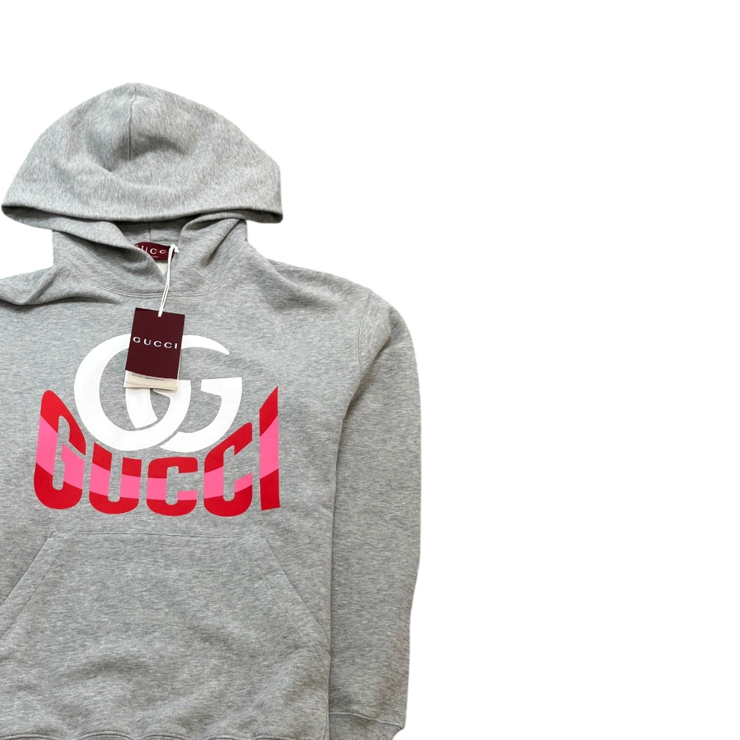 Women's Logo Print Hoodie Grey Size M