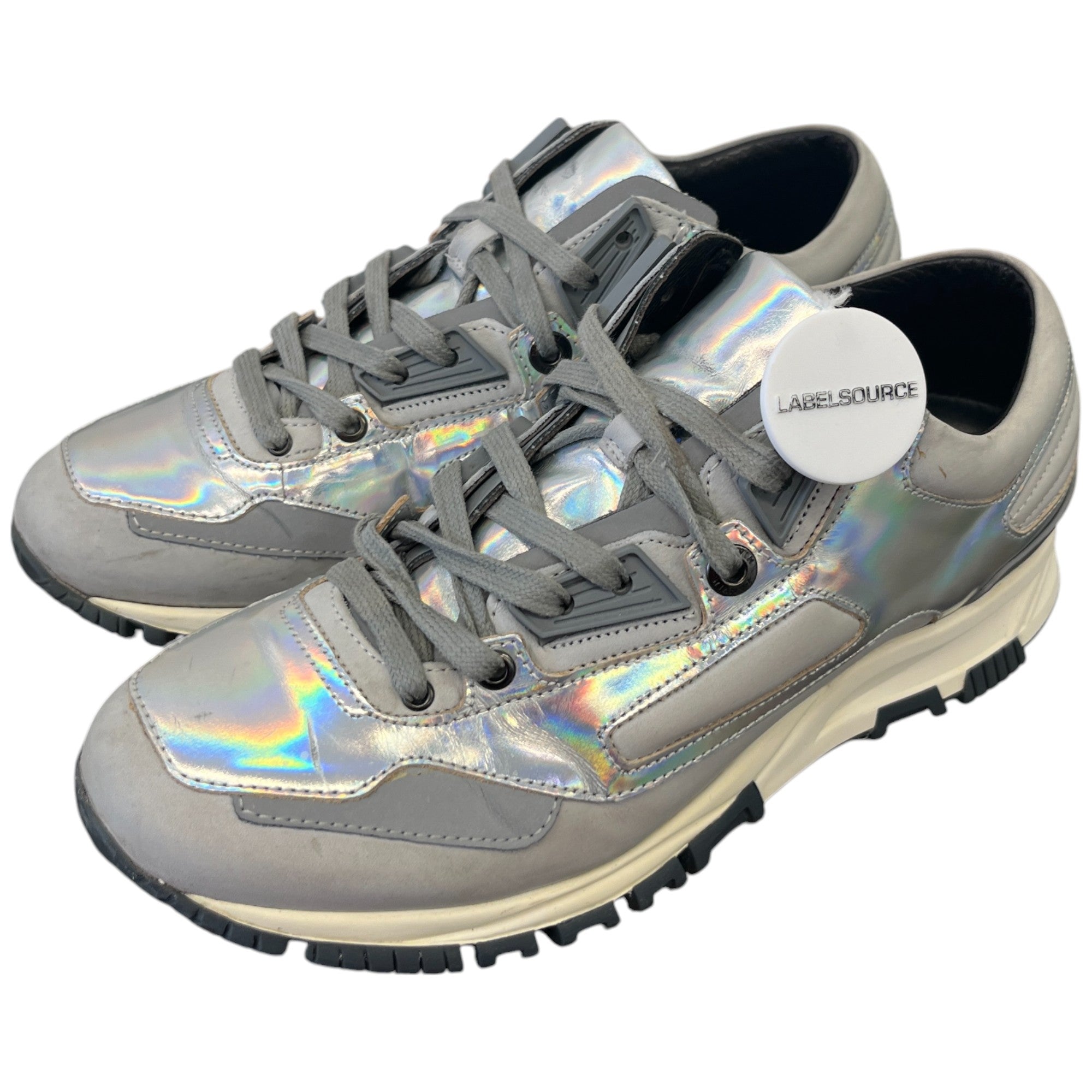 Men's High Frequency Holographic Low Trainers Grey Size EU 39 / UK 5