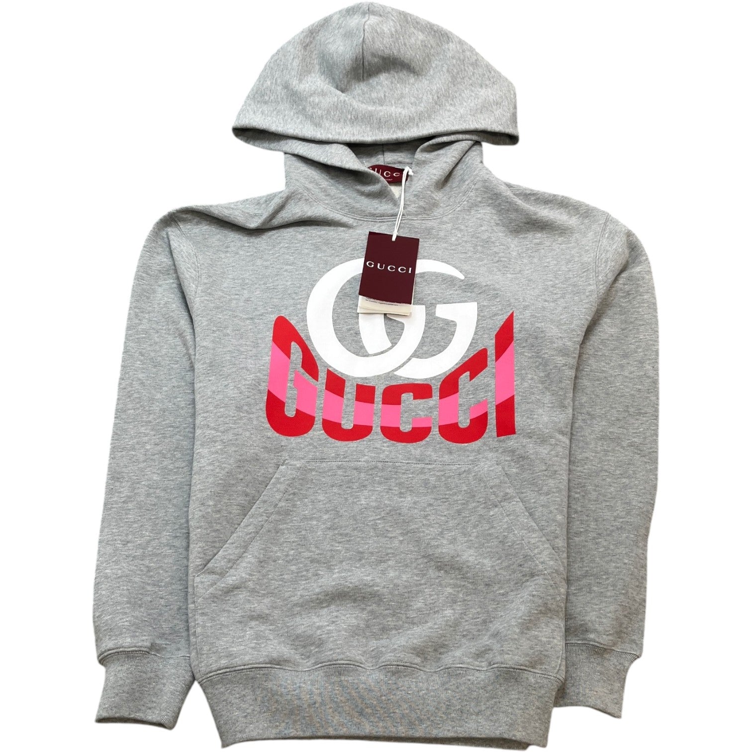 Women's Logo Print Hoodie Grey Size M