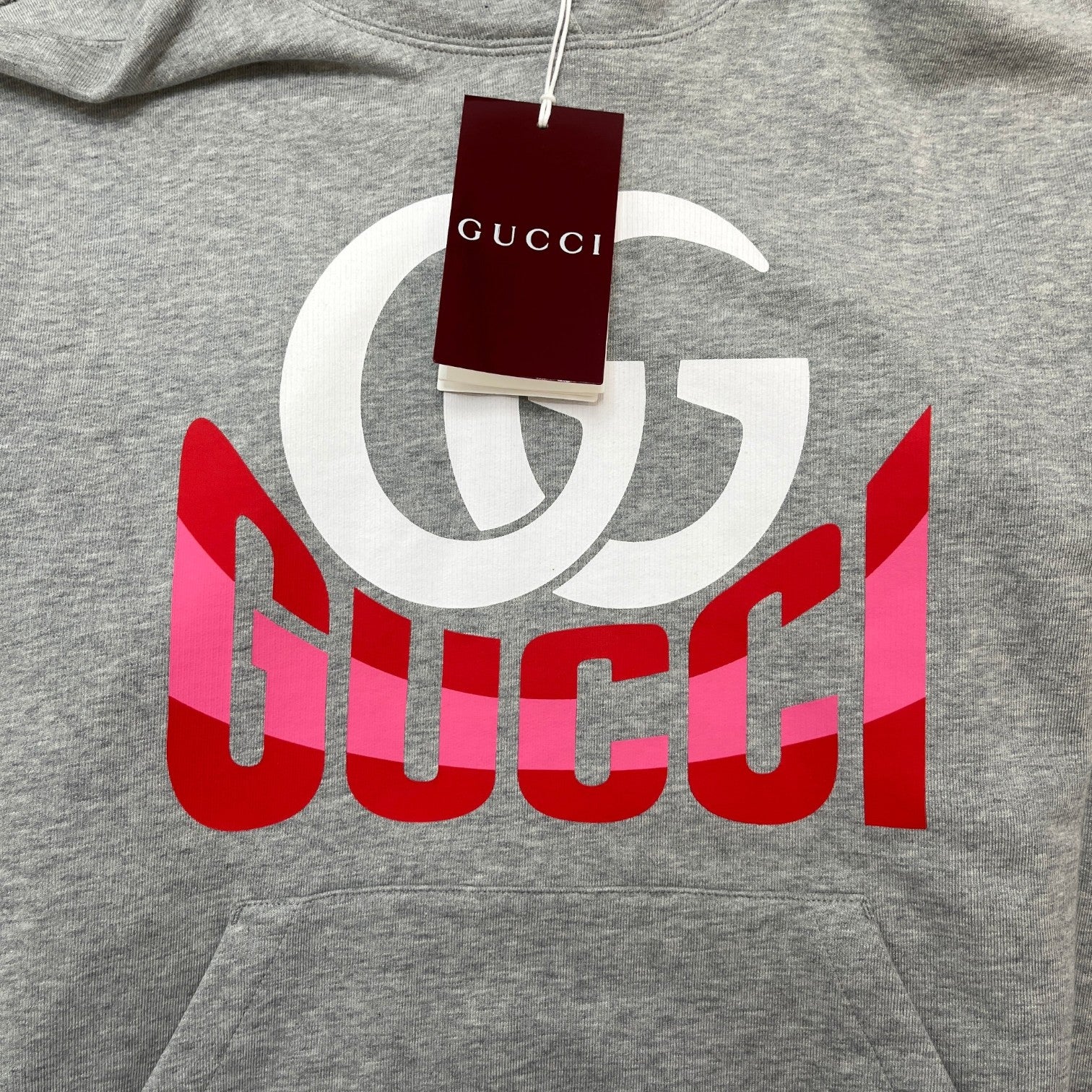 Women's Logo Print Hoodie Grey Size M