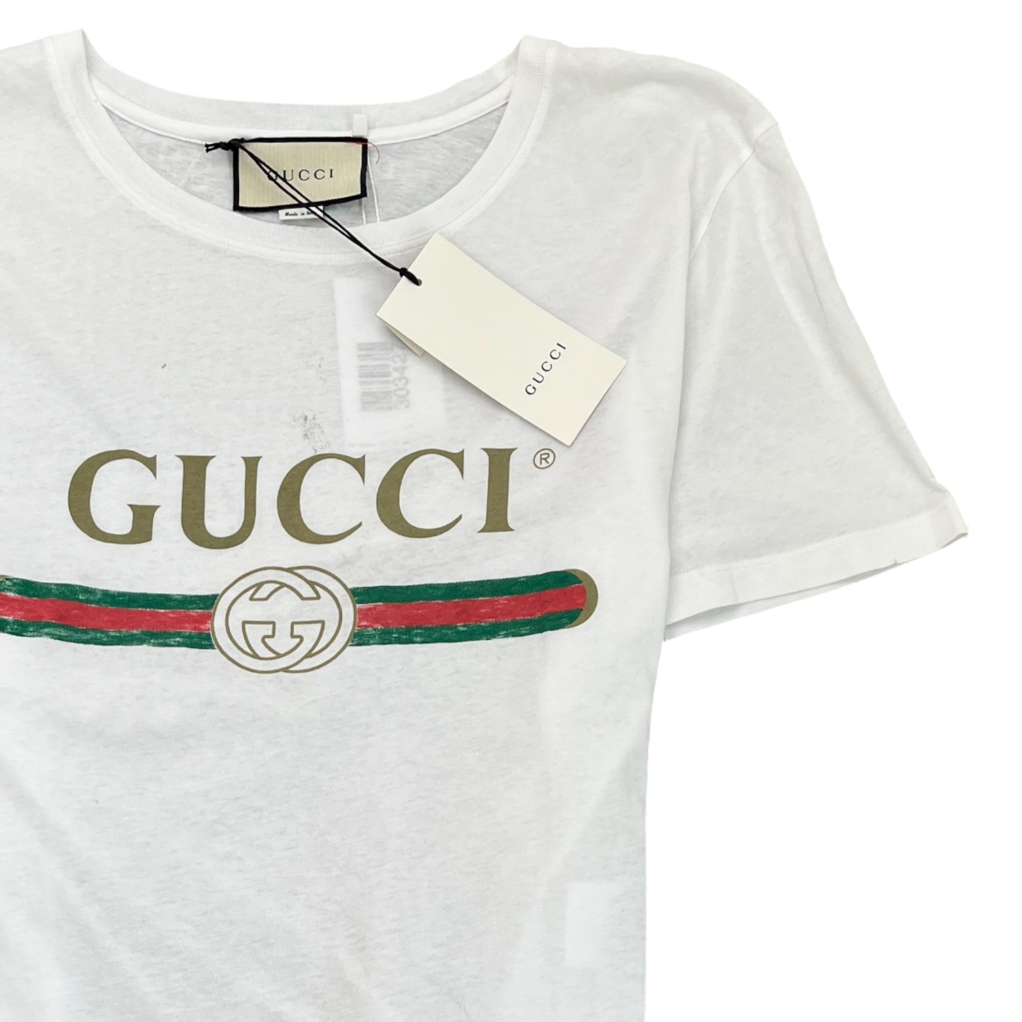 Men's Logo Print T-Shirt White Size S