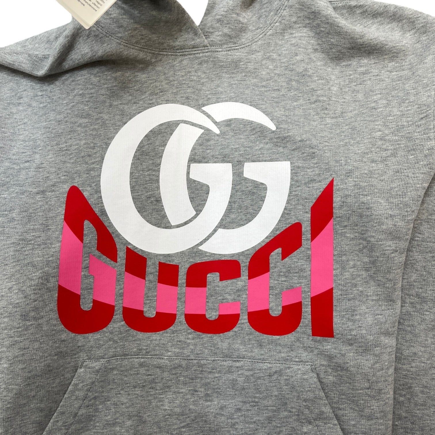 Women's Logo Print Hoodie Grey Size M