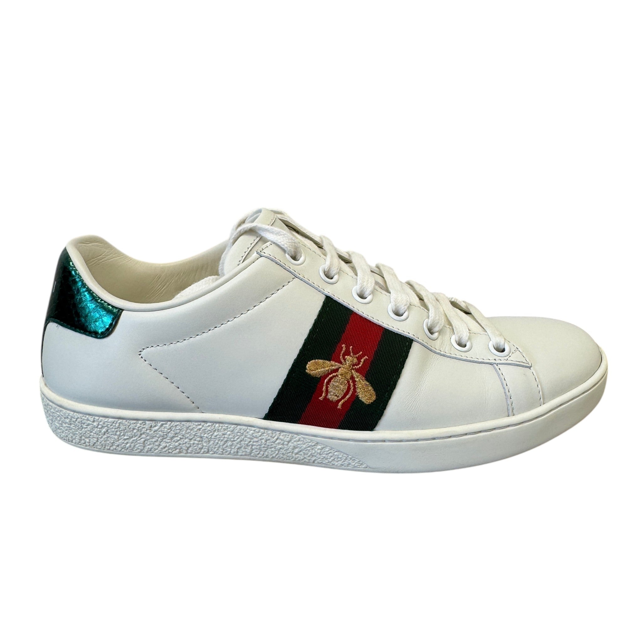 Women's Ace Embroidered Bee Low Trainers White Size EU 37 / UK 4