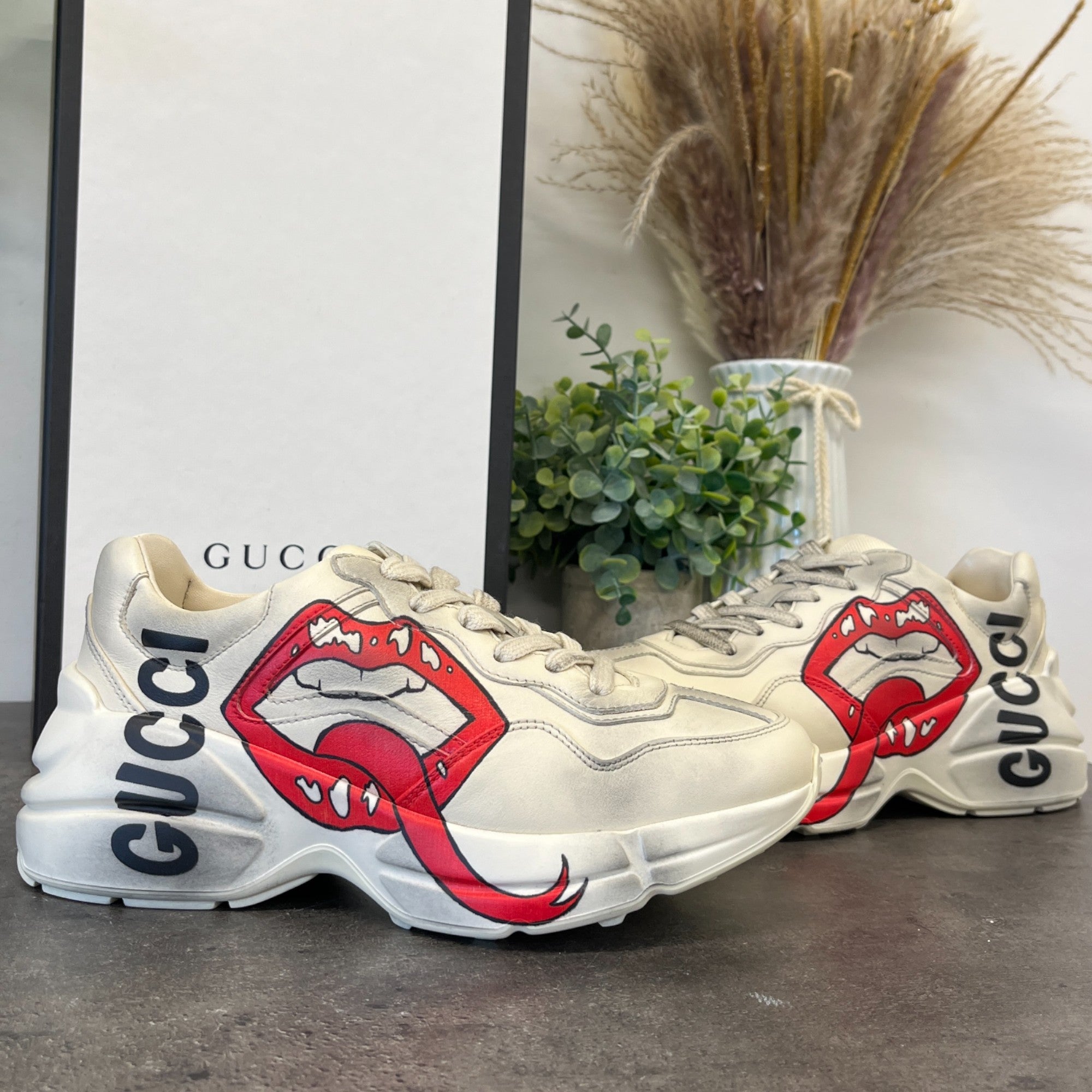 Women's Rhyton Mouth Low Trainers Cream Size EU 34.5 / UK 1.5