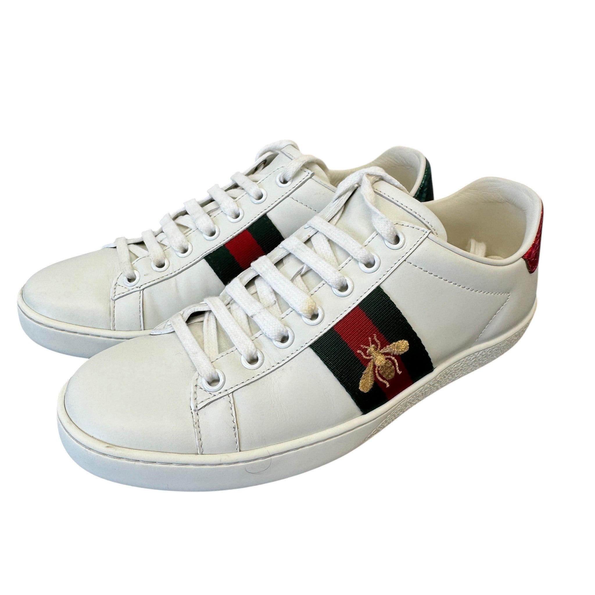 Women's Ace Embroidered Bee Low Trainers White Size EU 37 / UK 4