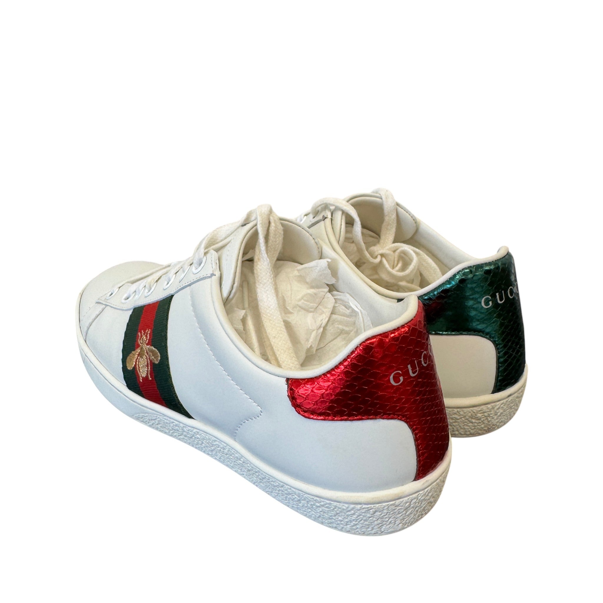 Women's Ace Embroidered Bee Low Trainers White Size EU 37 / UK 4