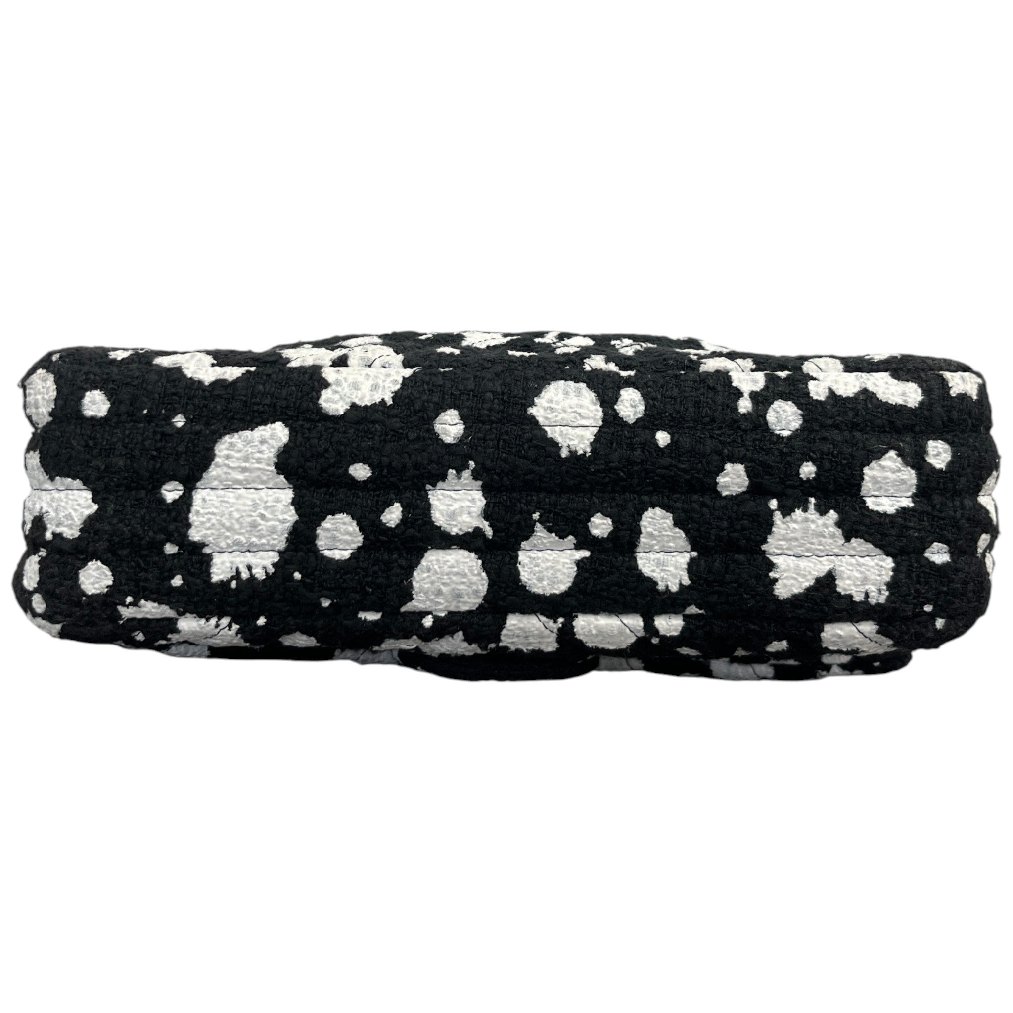 Women's Medium Paint Splatter Flap Bag Black