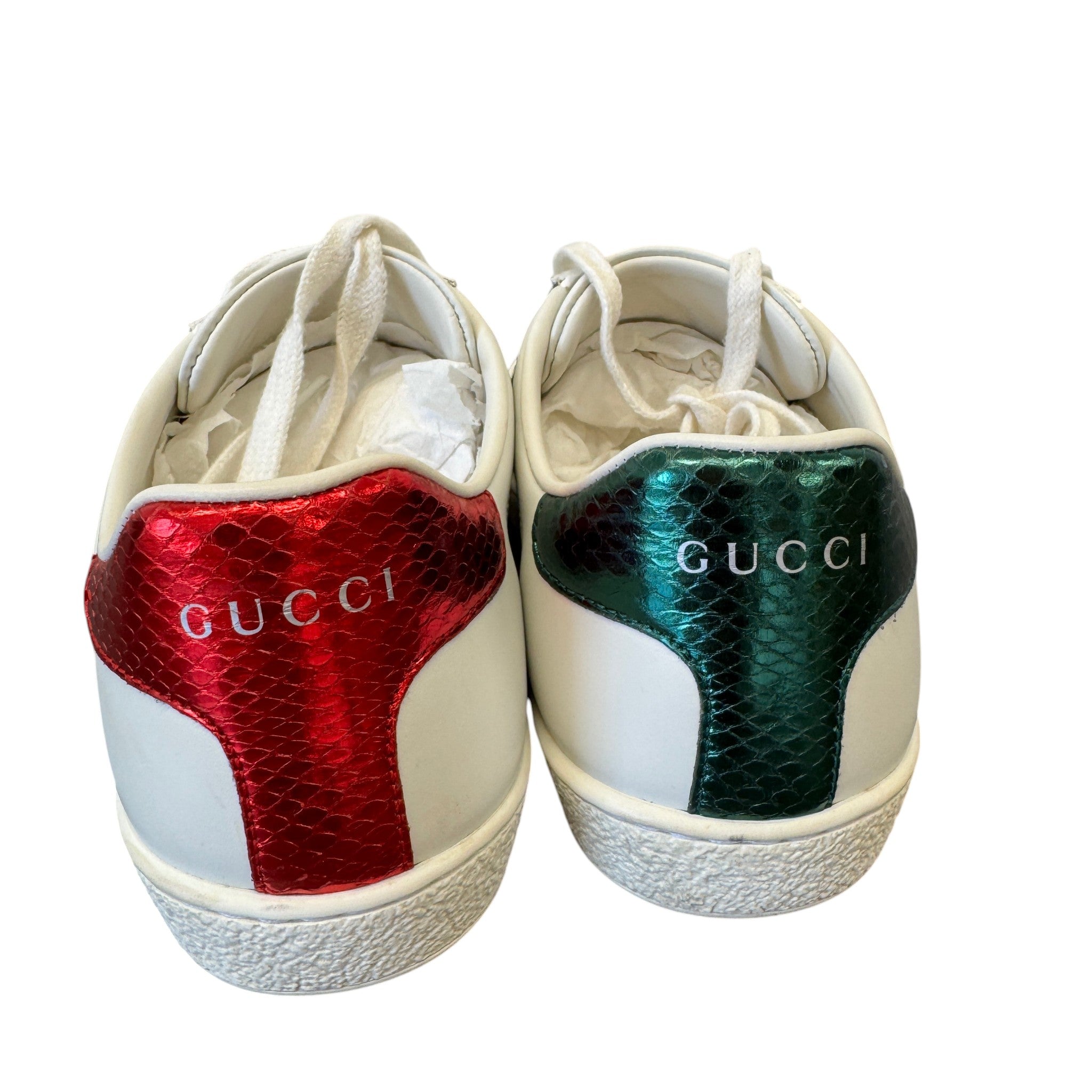 Women's Ace Embroidered Bee Low Trainers White Size EU 37 / UK 4