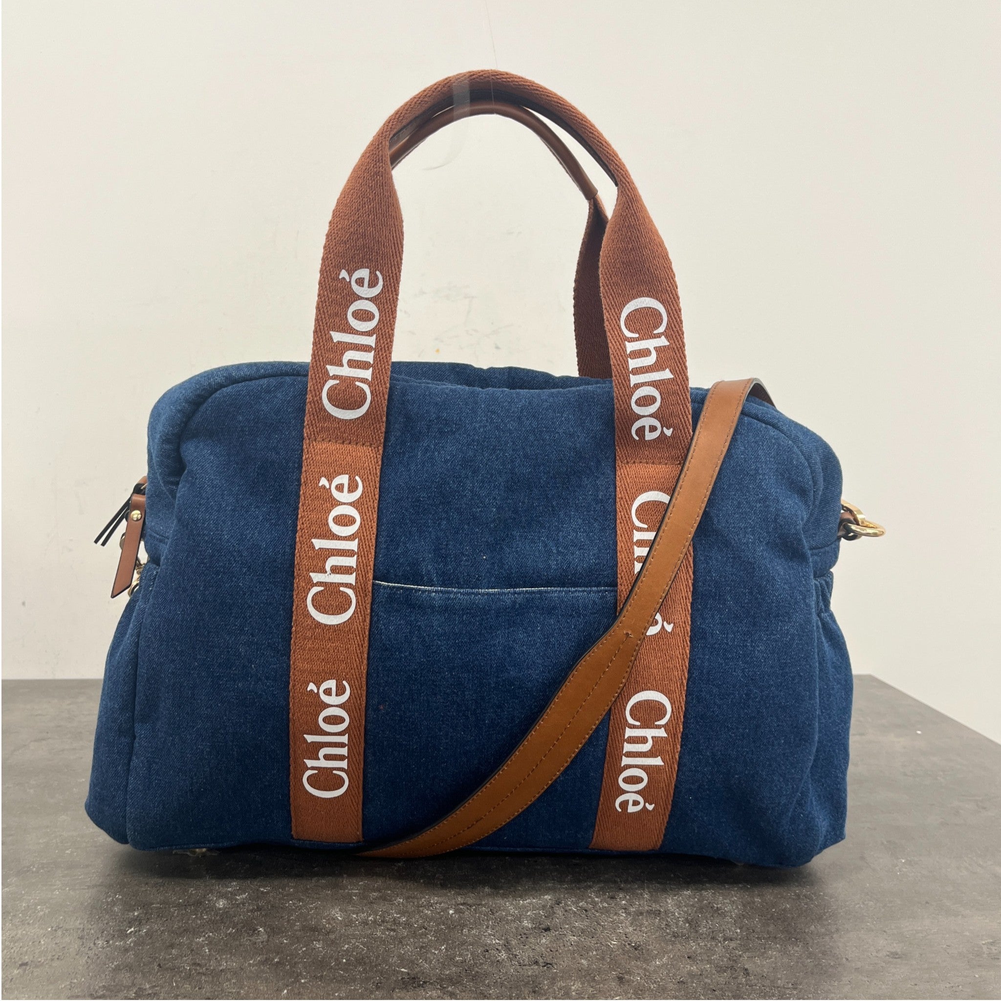 Women's Baby Changing Bag & Matt Handbag Navy