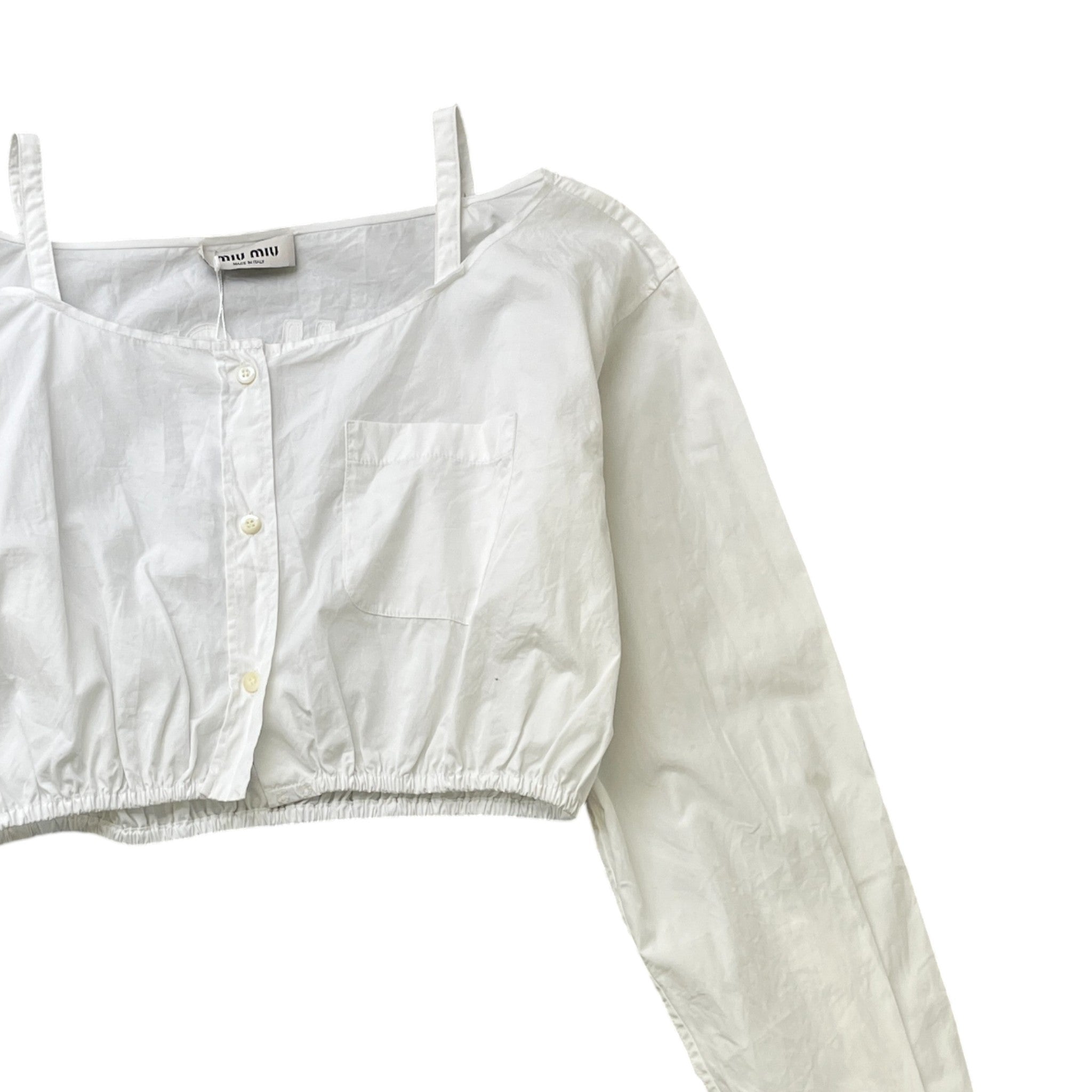 Women's Embroidered Logo Shirt White Size S