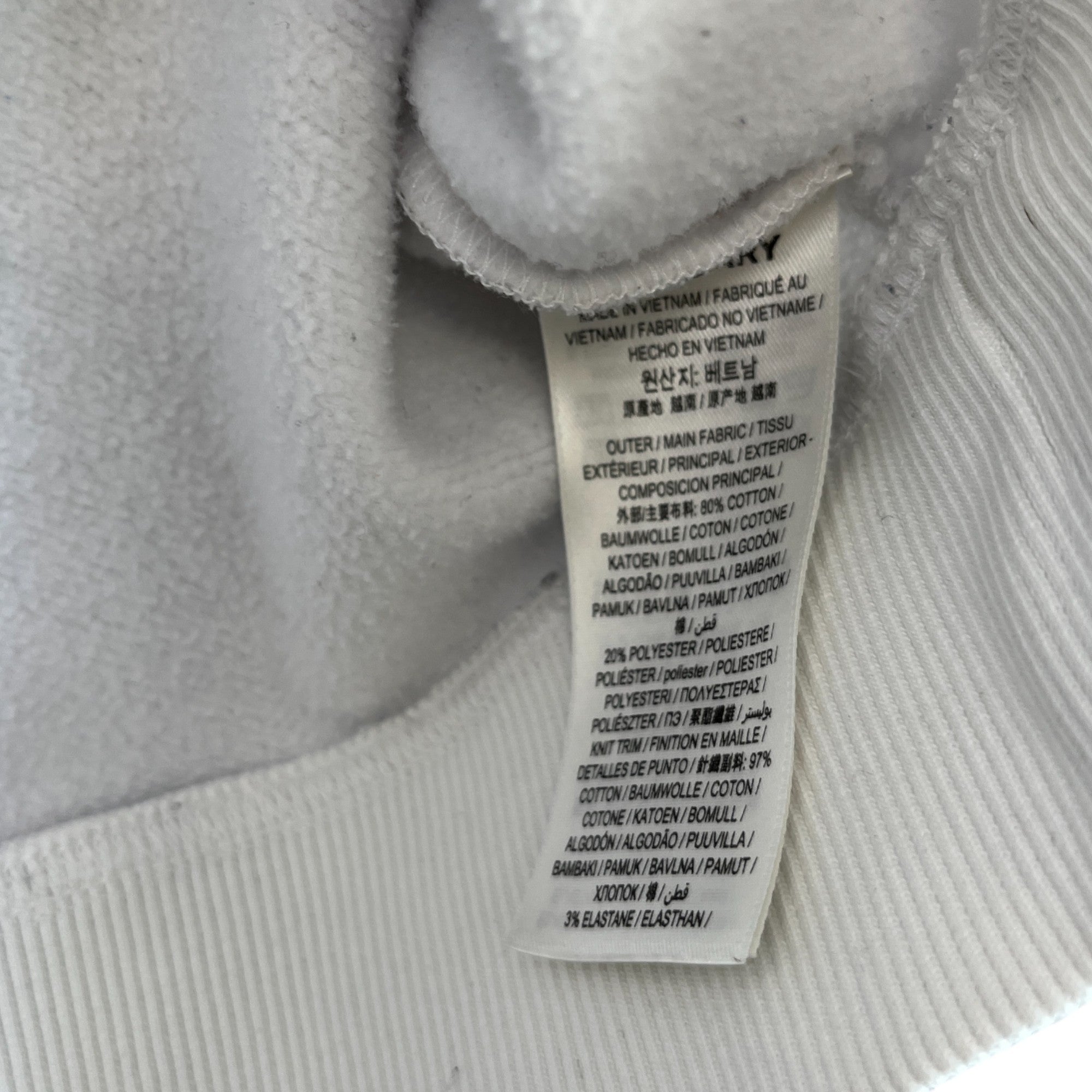 Men's Logo Print Sweatshirt White Size XL