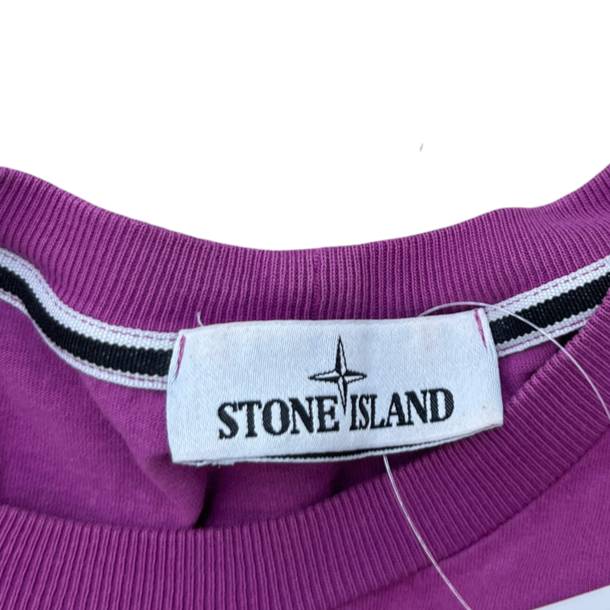 Men's Compass Logo Print T-Shirt Purple Size S