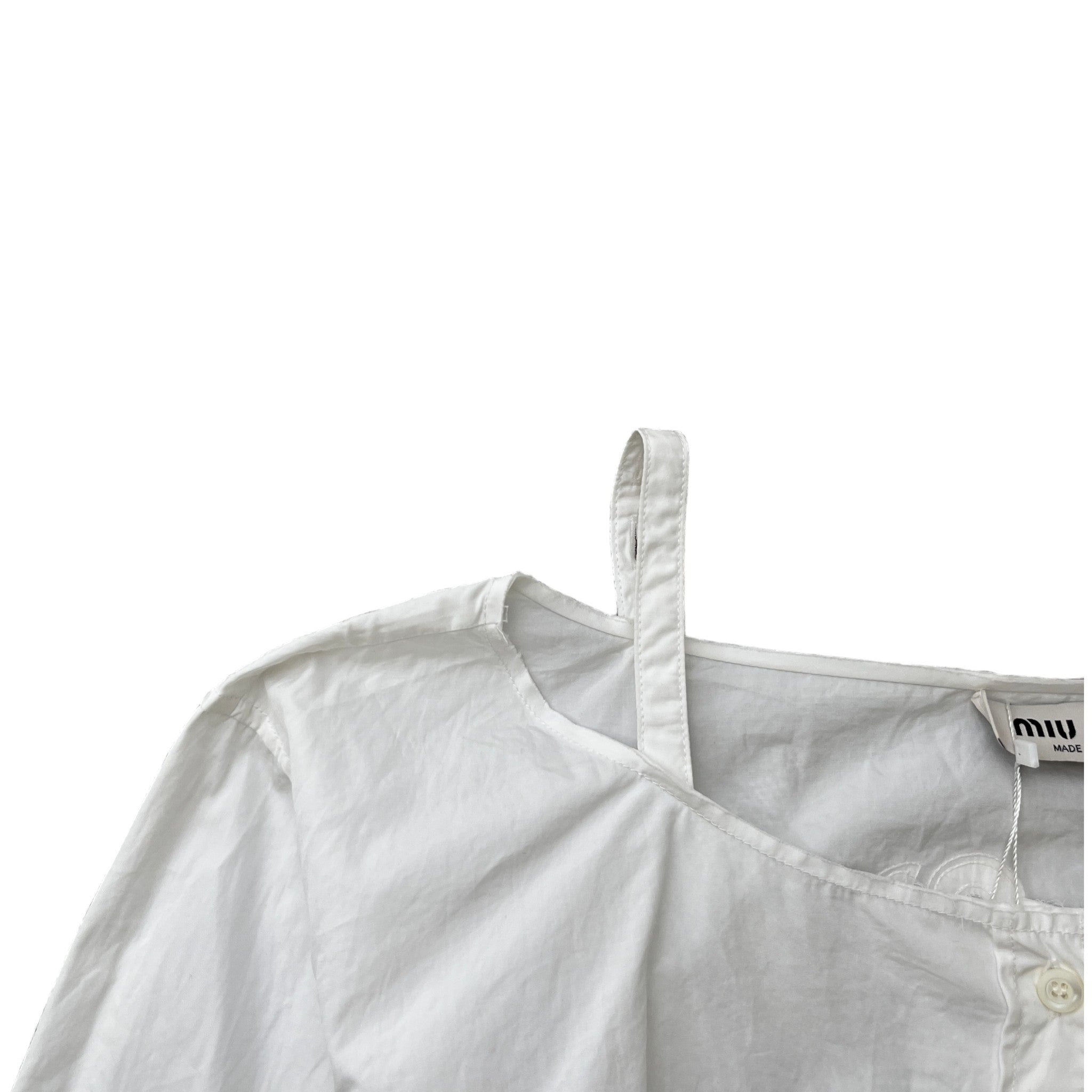 Women's Embroidered Logo Shirt White Size S