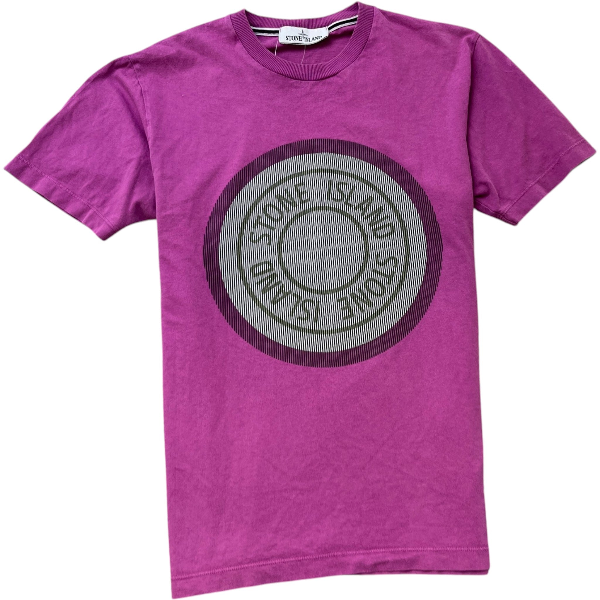 Men's Compass Logo Print T-Shirt Purple Size S