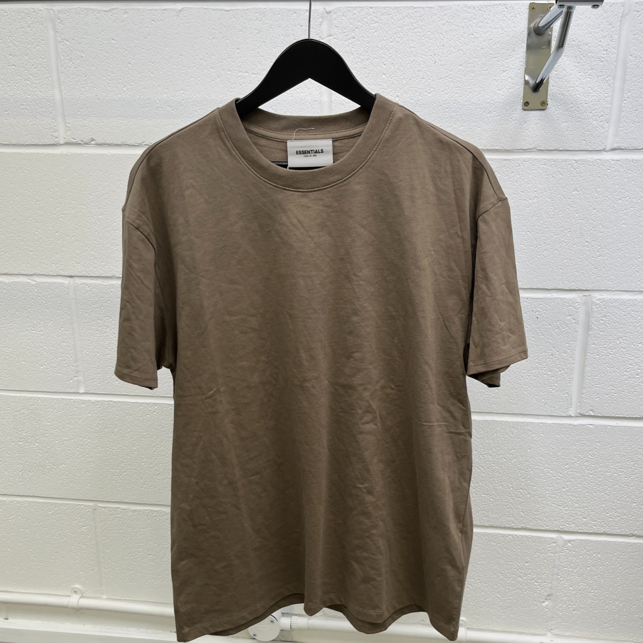 Men's Logo Print T-Shirt Khaki Size S