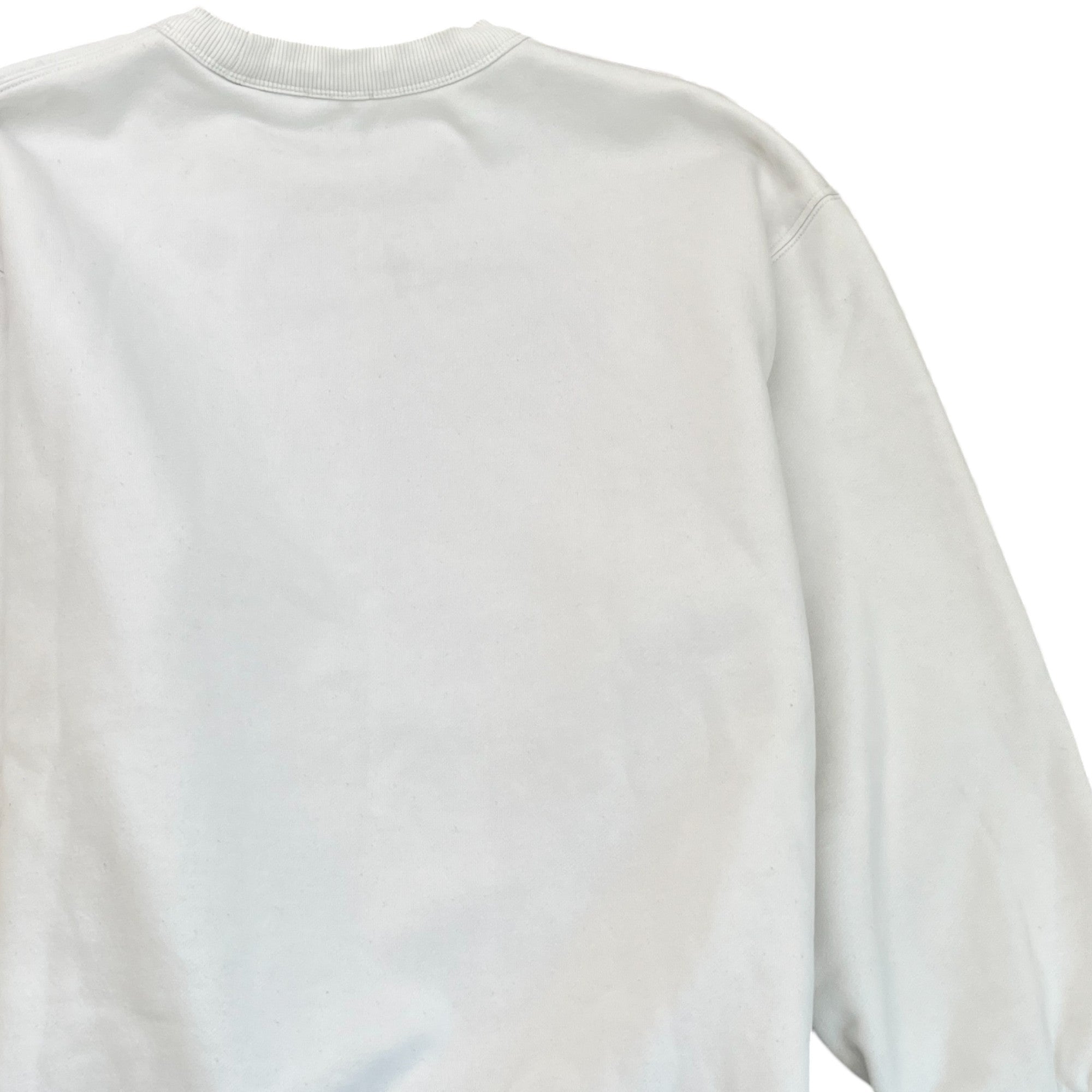 Men's Logo Print Sweatshirt White Size XL