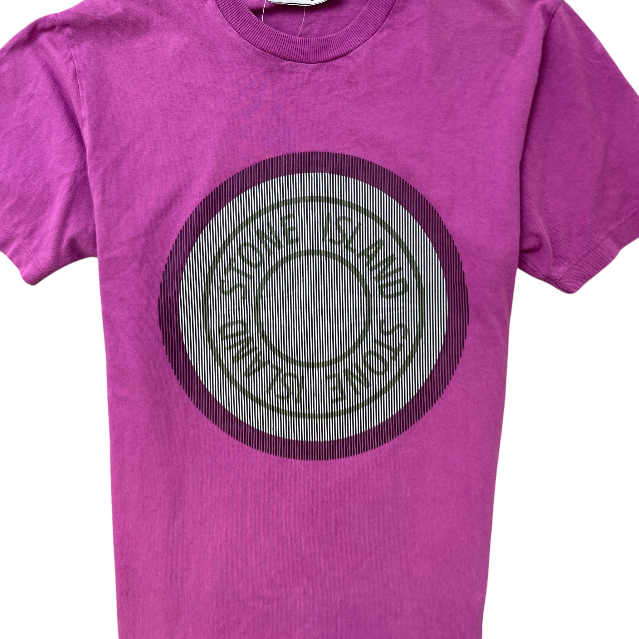 Men's Compass Logo Print T-Shirt Purple Size S