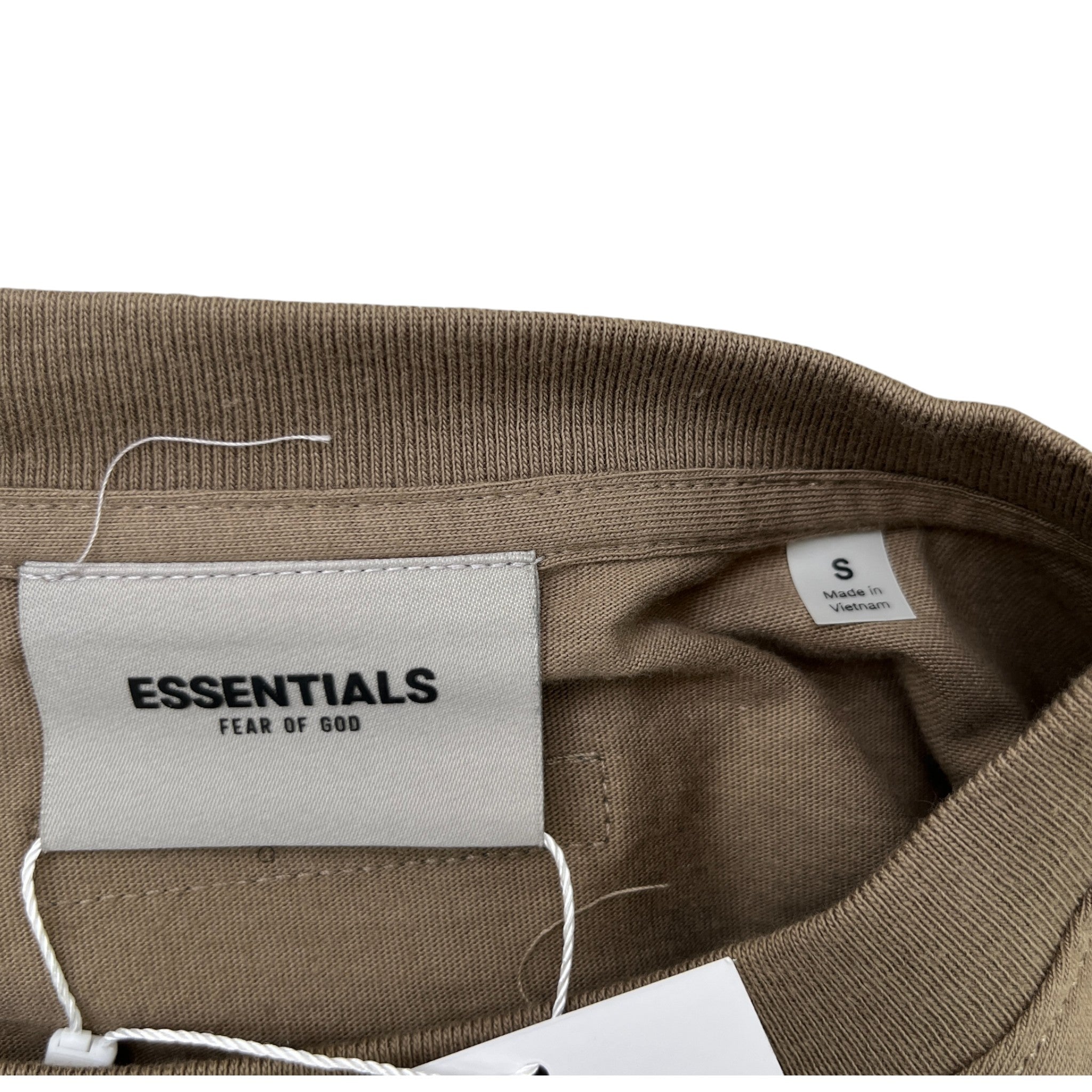 Men's Logo Print T-Shirt Khaki Size S