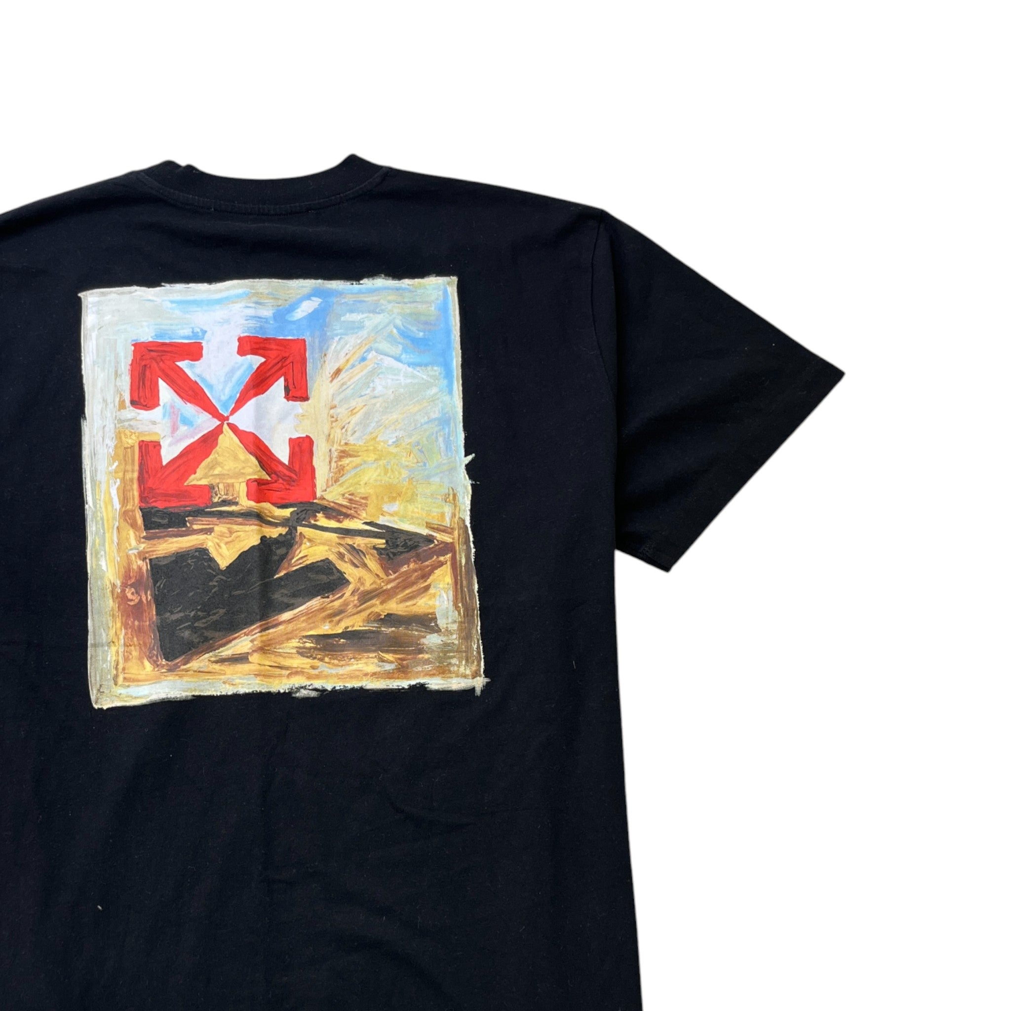 Men's Arrow On Canvas T-Shirt Black Size L