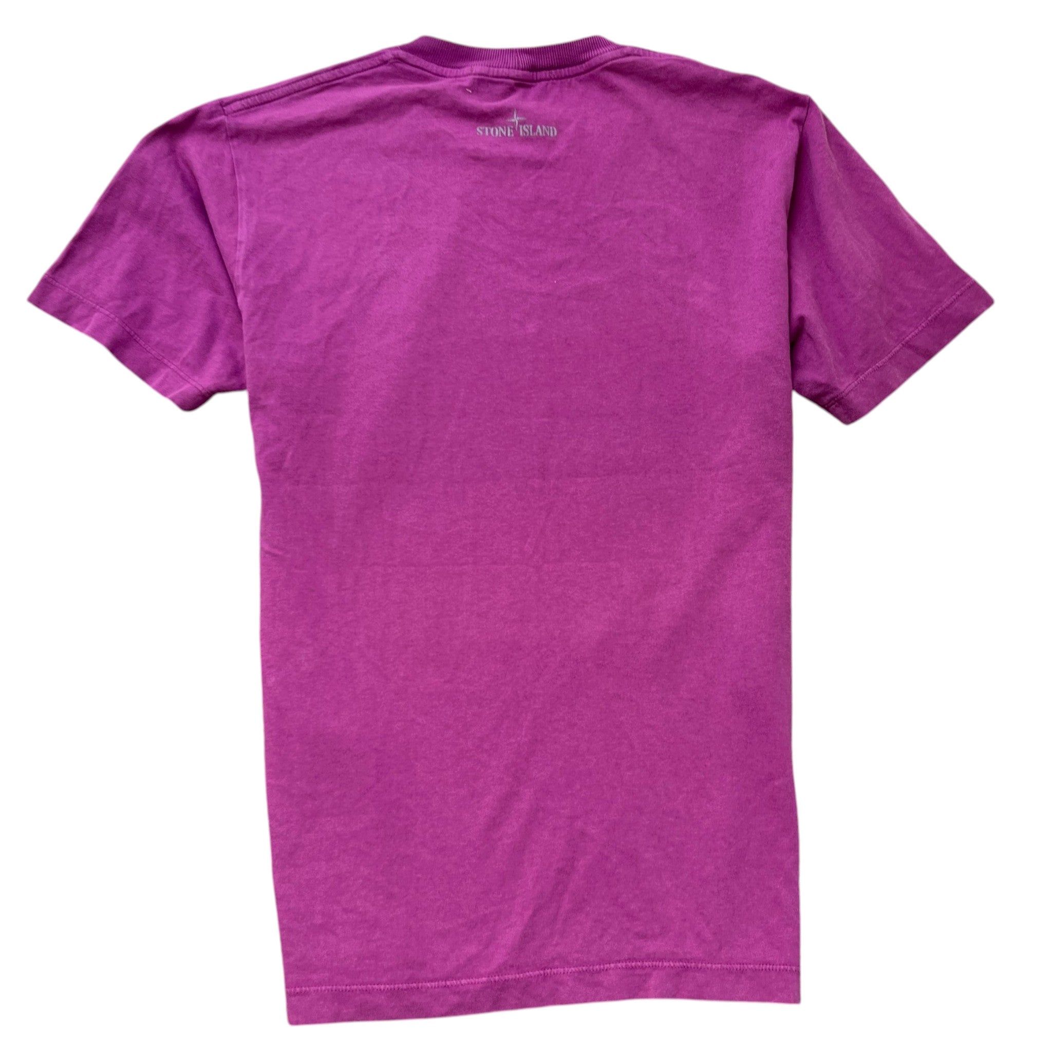Men's Compass Logo Print T-Shirt Purple Size S