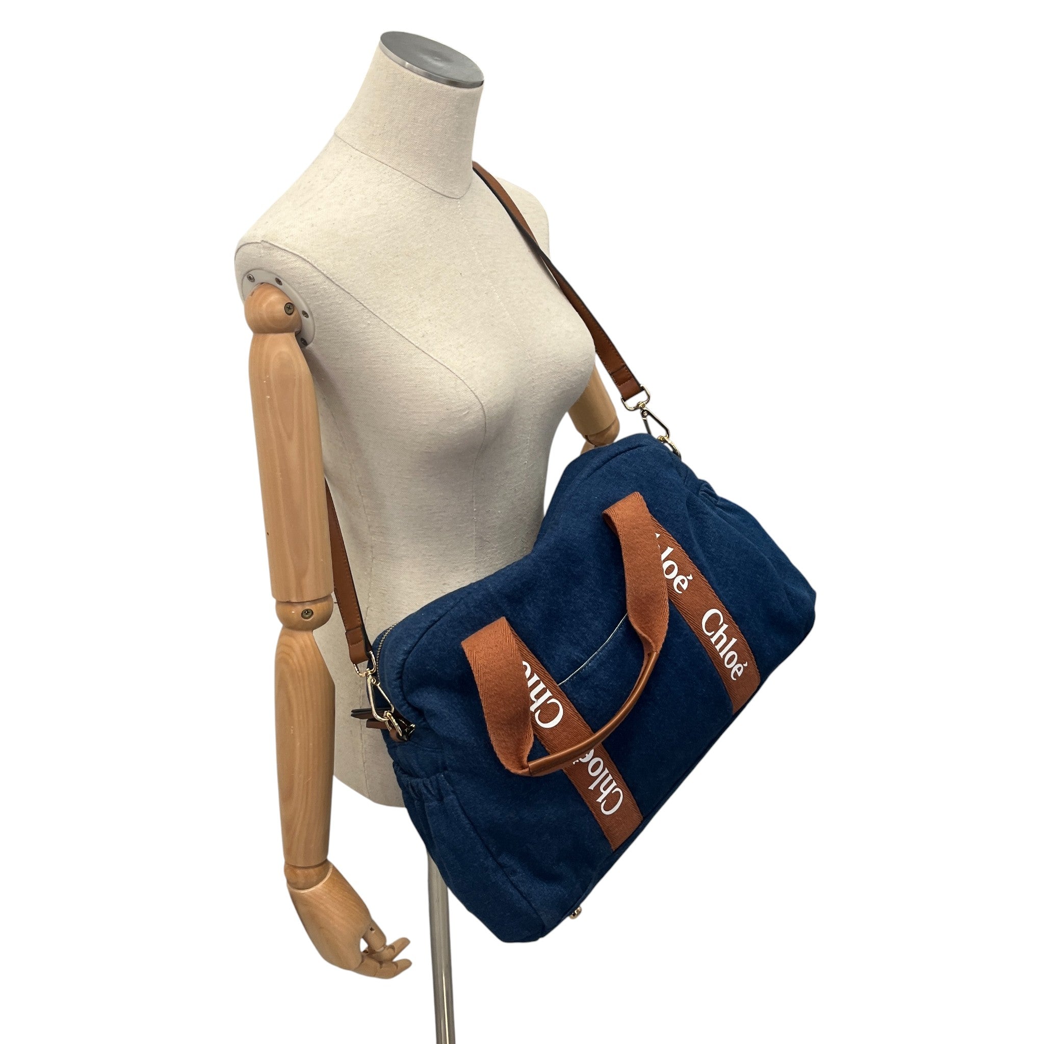 Women's Baby Changing Bag & Matt Handbag Navy