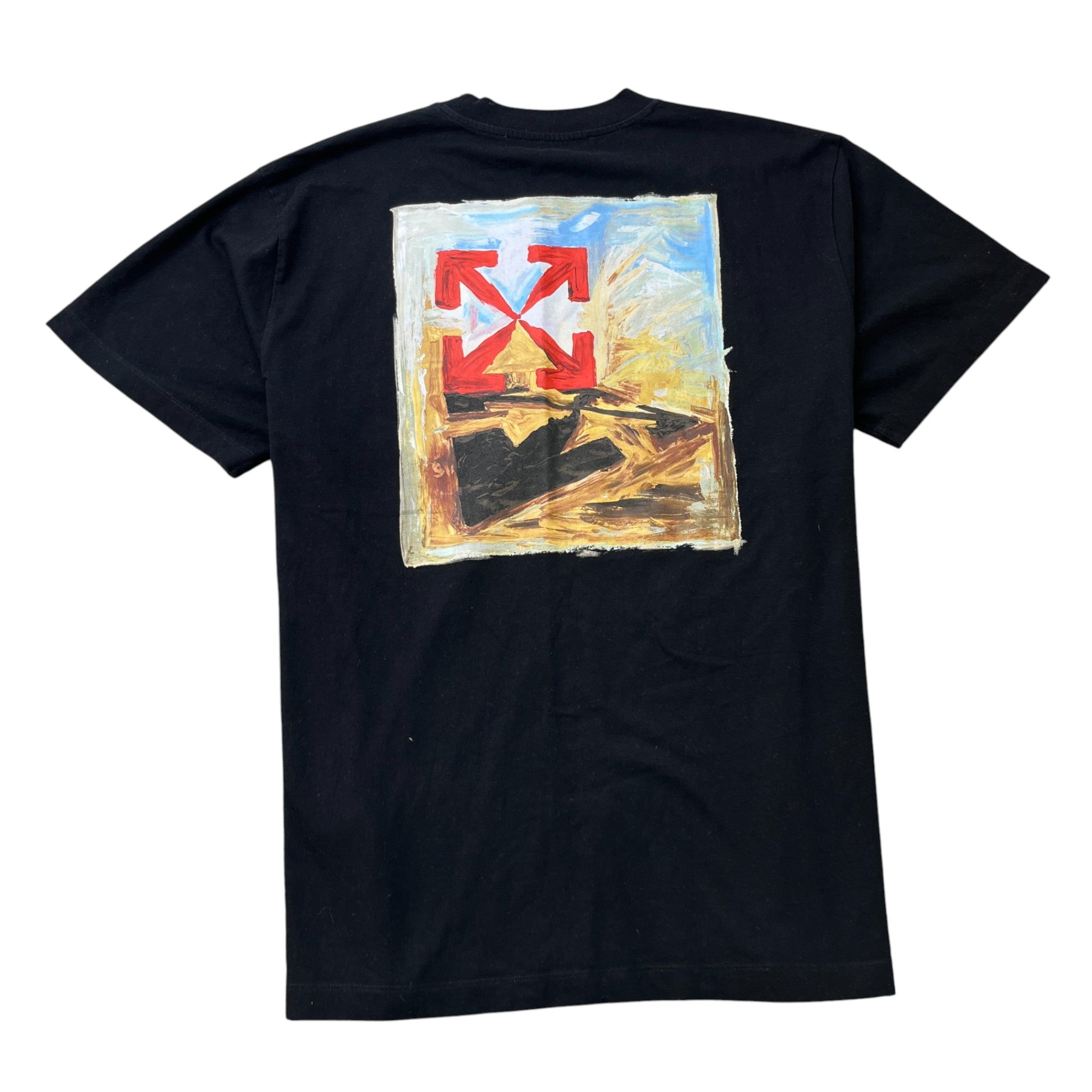 Men's Arrow On Canvas T-Shirt Black Size L