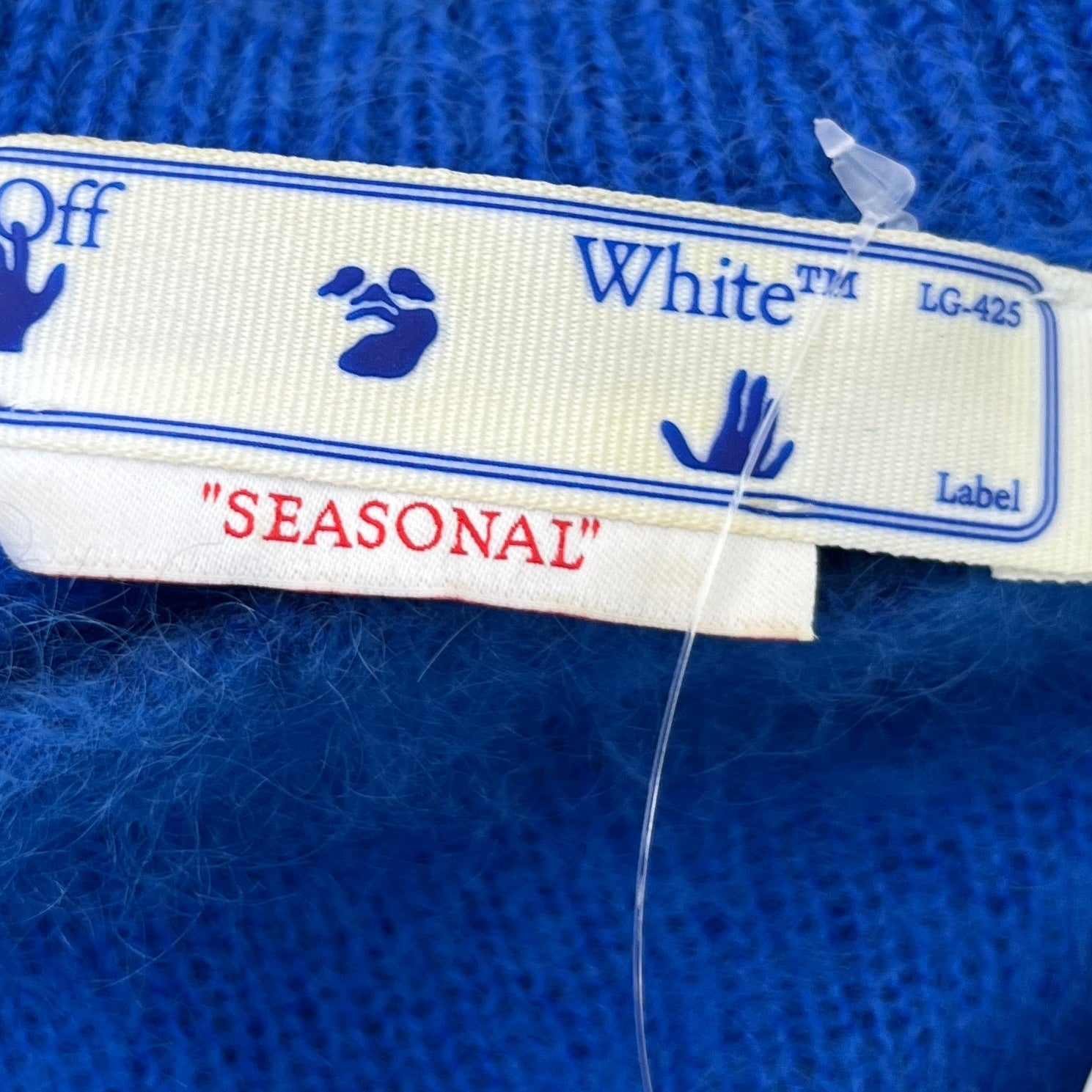 Men's Arrow Mohair Skate Knit Jumper Blue Size M