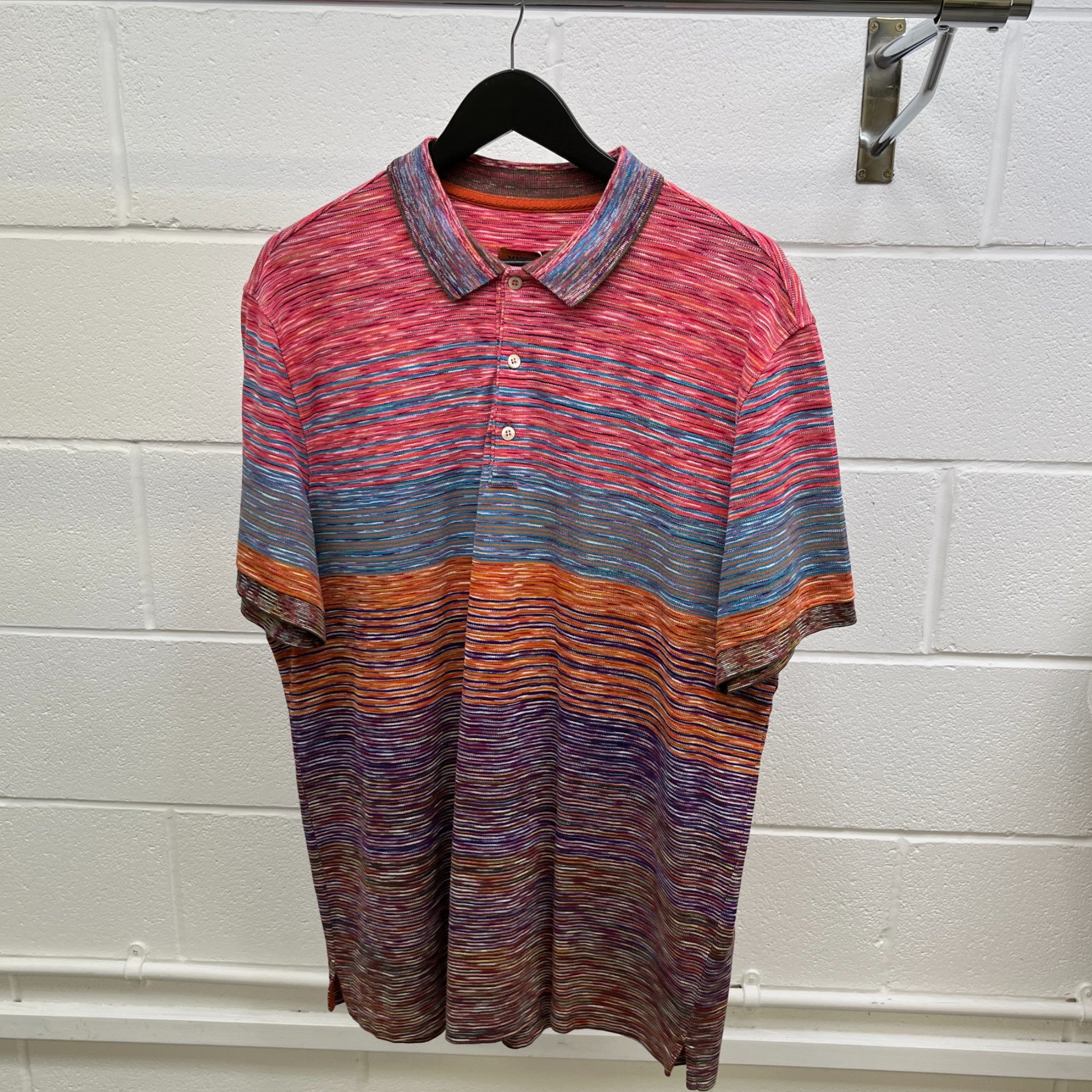 Men's Space Dye Polo Shirt Multi-Coloured Size XXL
