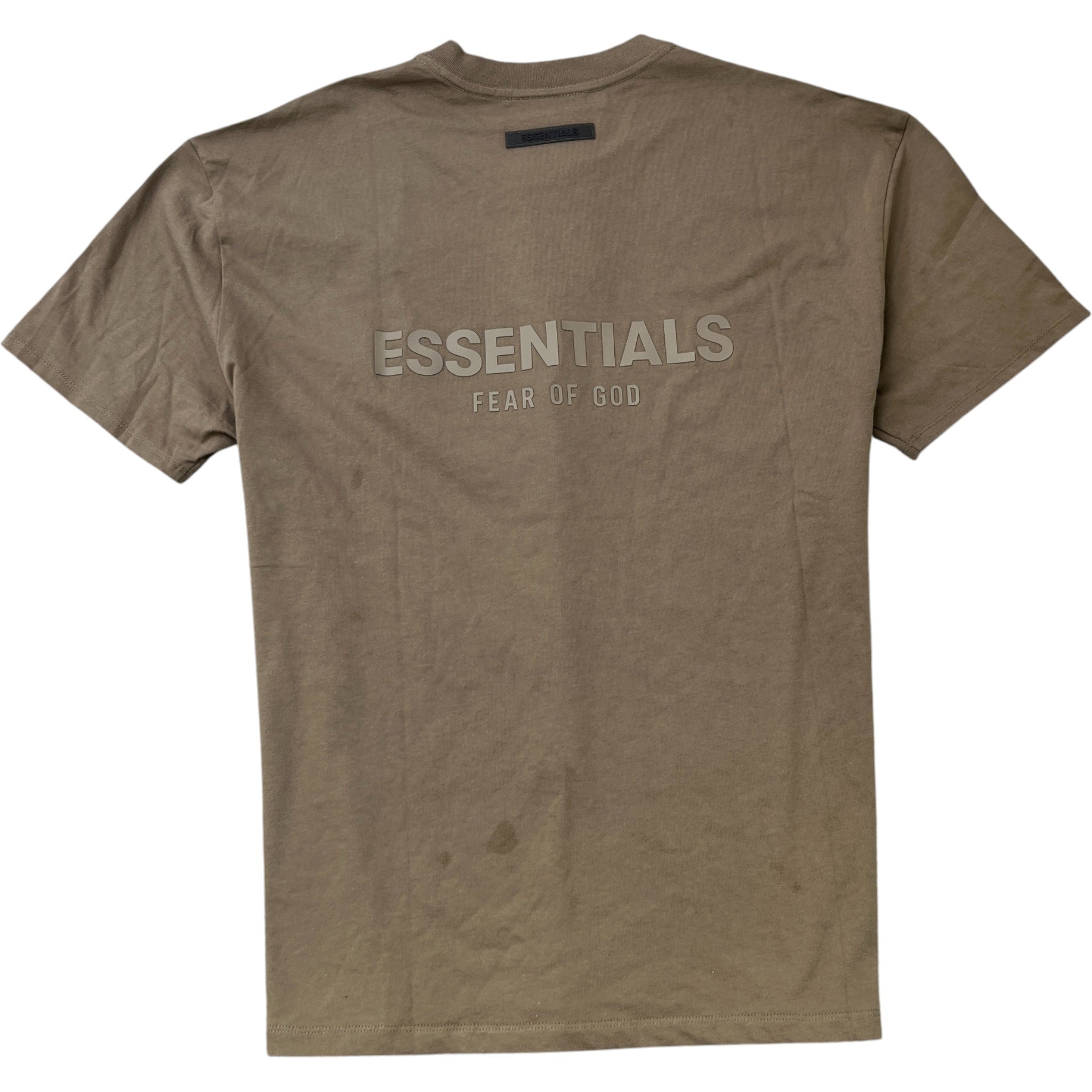 Men's Logo Print T-Shirt Khaki Size S