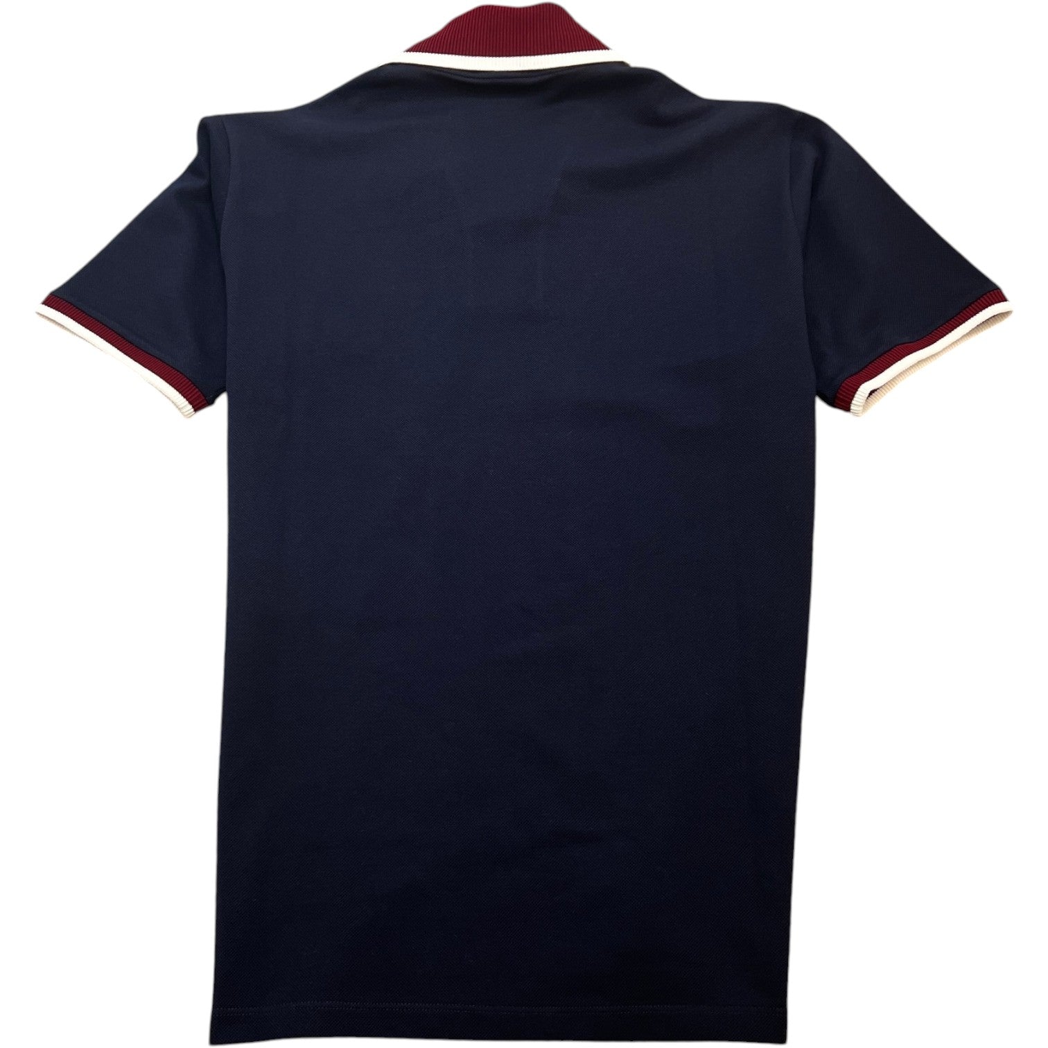 Men's Embroidered Logo Pique Polo Shirt Navy Size L
