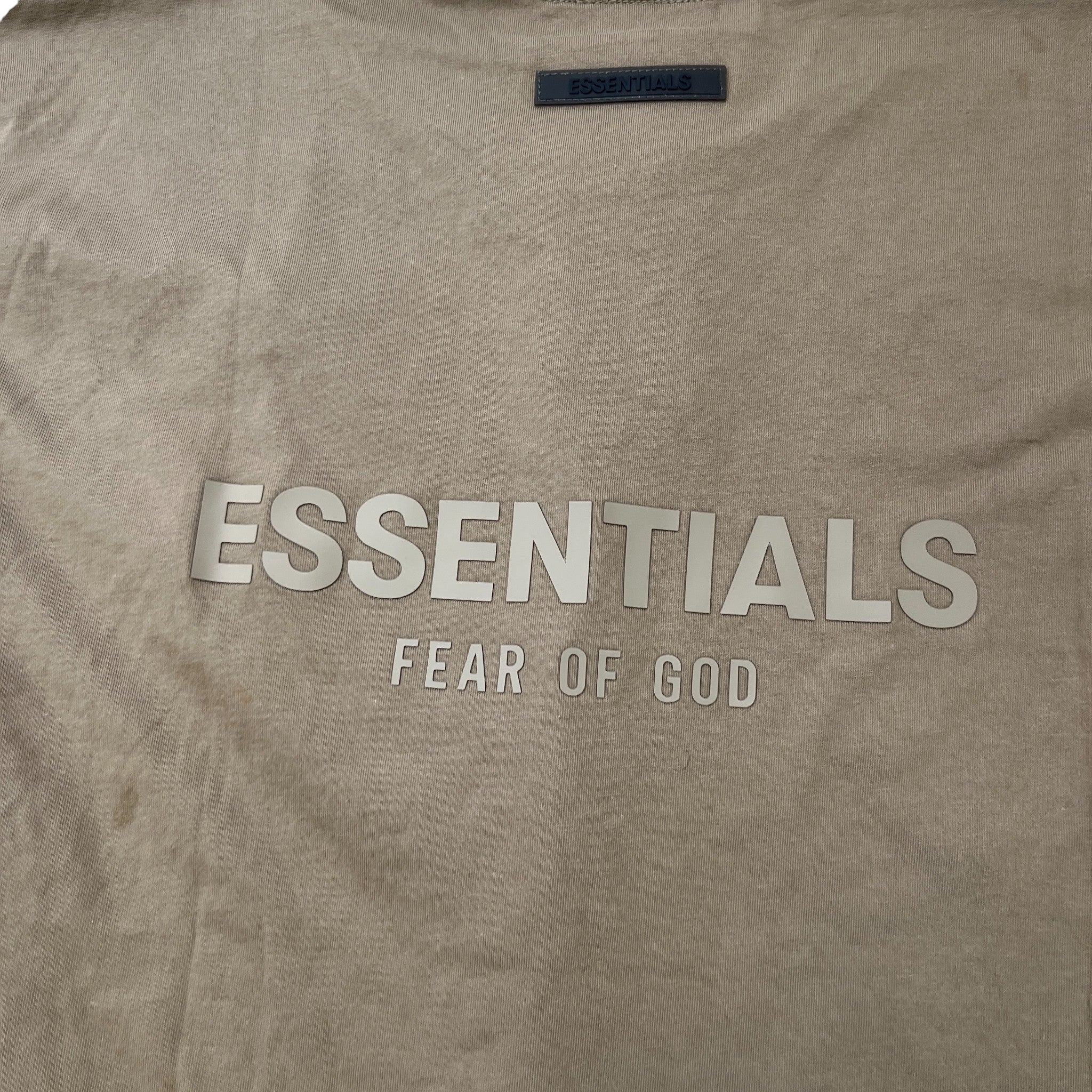 Men's Logo Print T-Shirt Khaki Size S