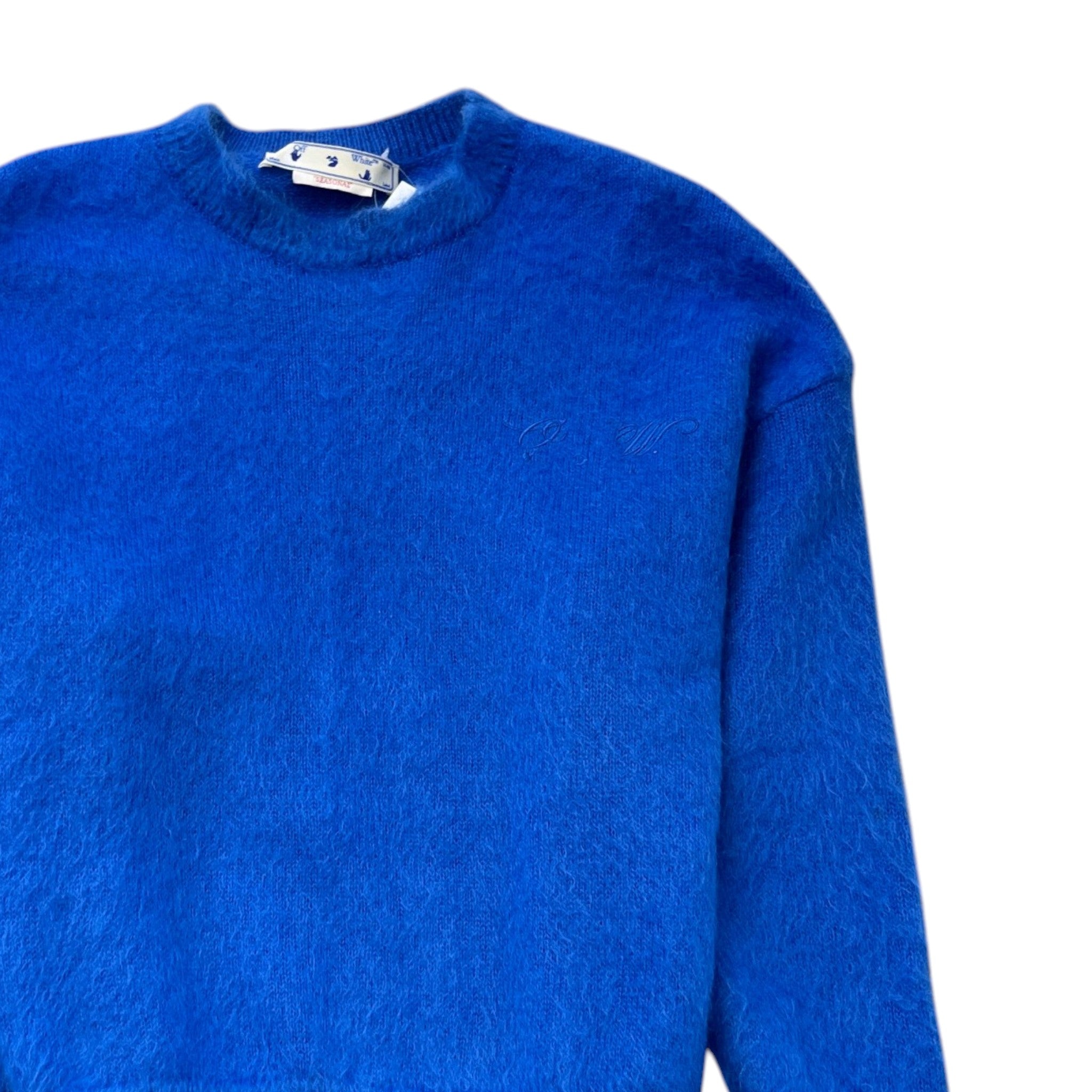 Men's Arrow Mohair Skate Knit Jumper Blue Size M