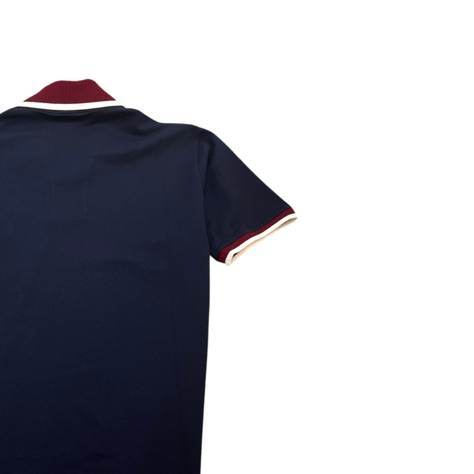 Men's Embroidered Logo Pique Polo Shirt Navy Size L