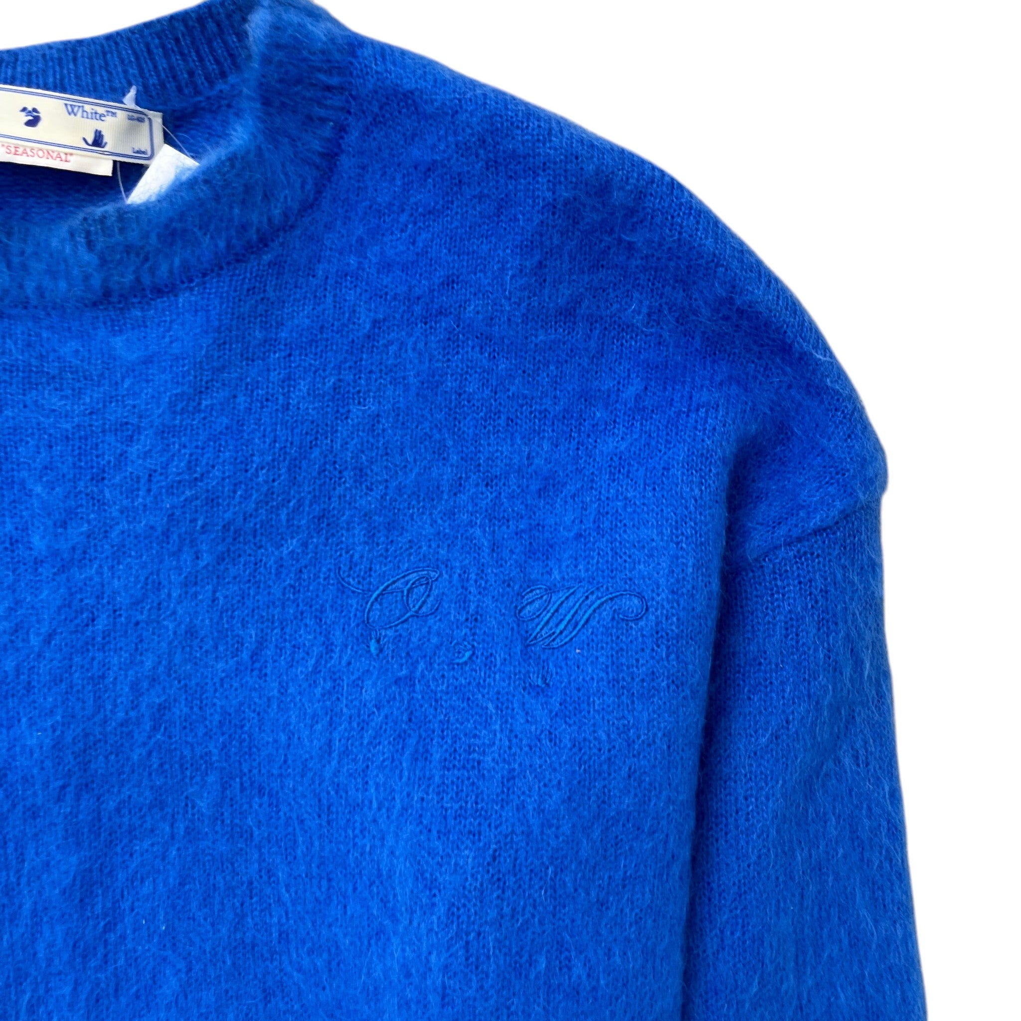 Men's Arrow Mohair Skate Knit Jumper Blue Size M