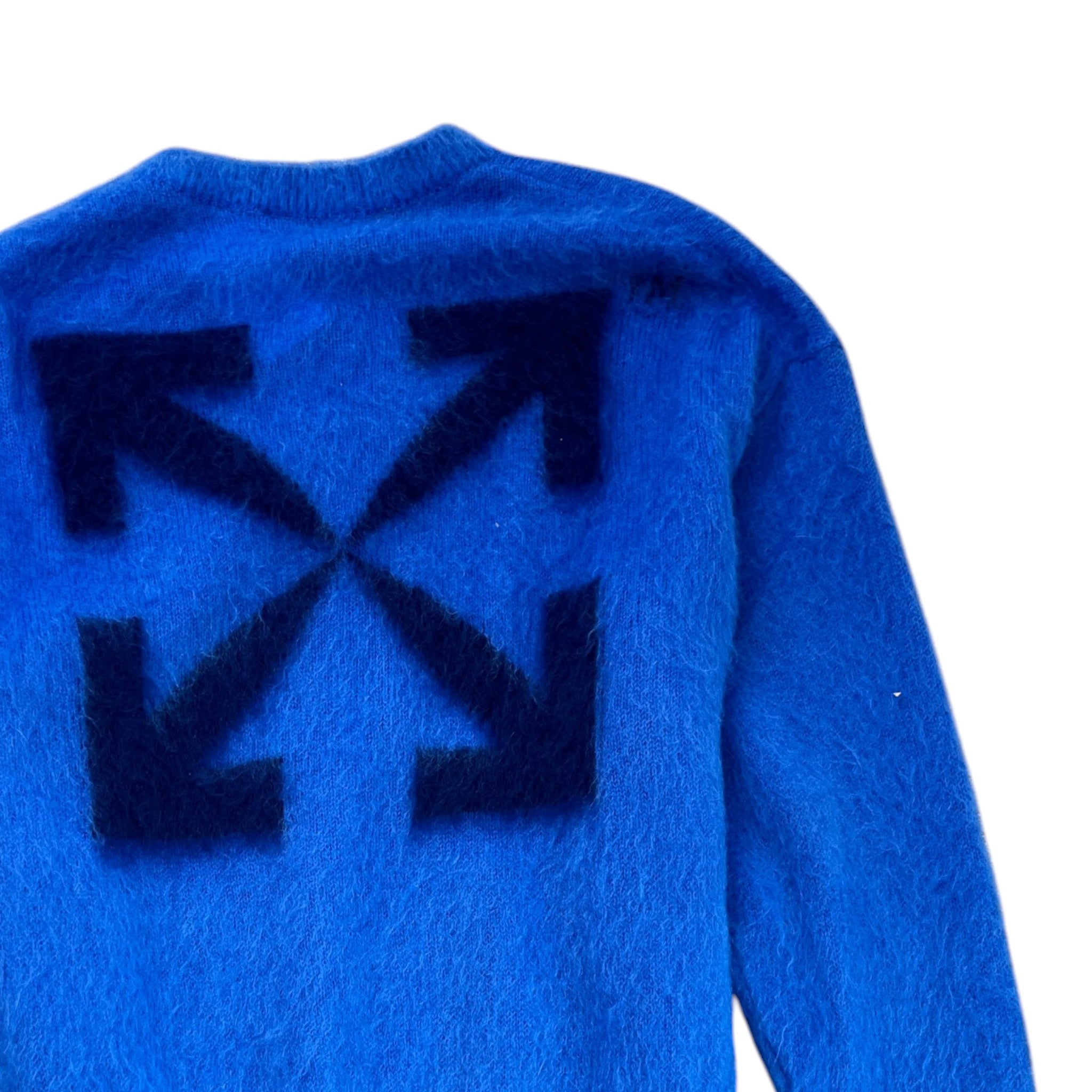 Men's Arrow Mohair Skate Knit Jumper Blue Size M
