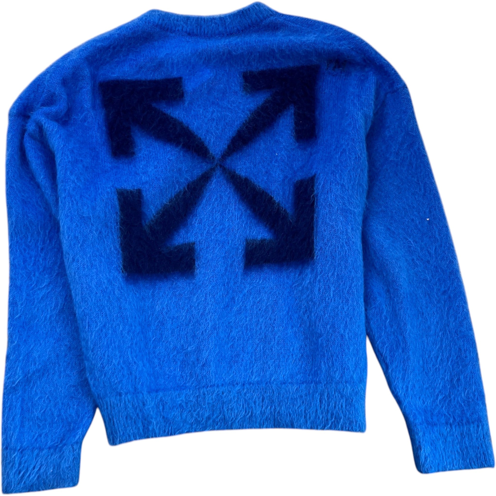Men's Arrow Mohair Skate Knit Jumper Blue Size M