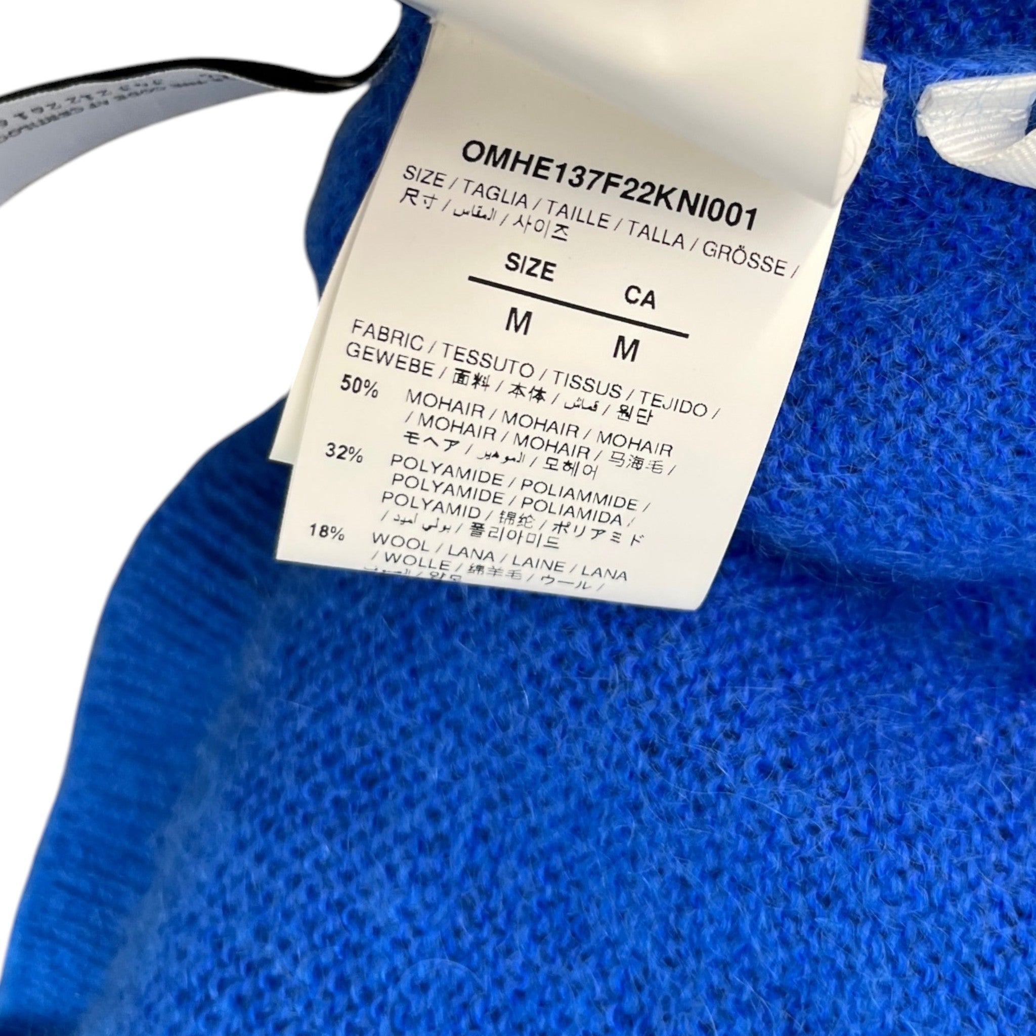 Men's Arrow Mohair Skate Knit Jumper Blue Size M