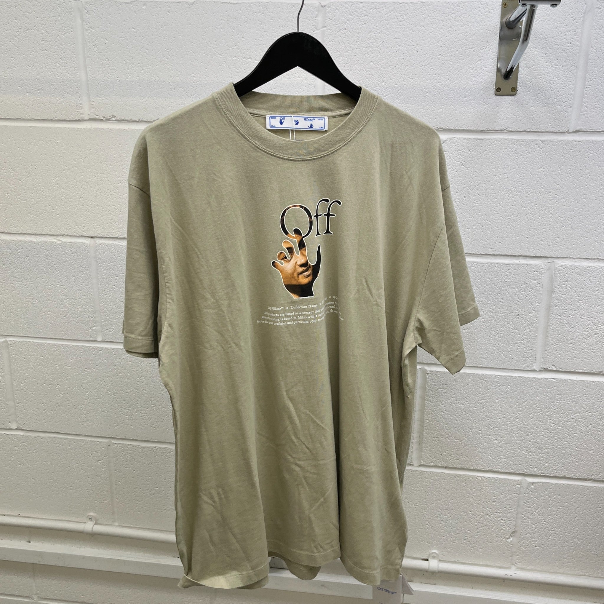 Men's Caravaggio Hand Graphic T-Shirt Beige Size M