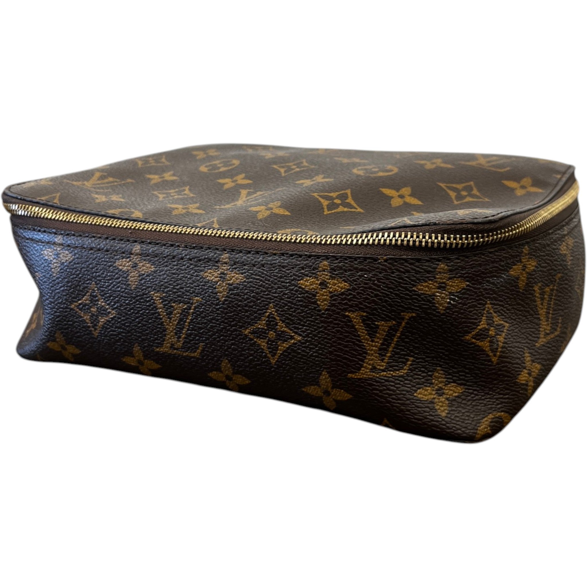 Women's Monogram Toiletry Bag Brown
