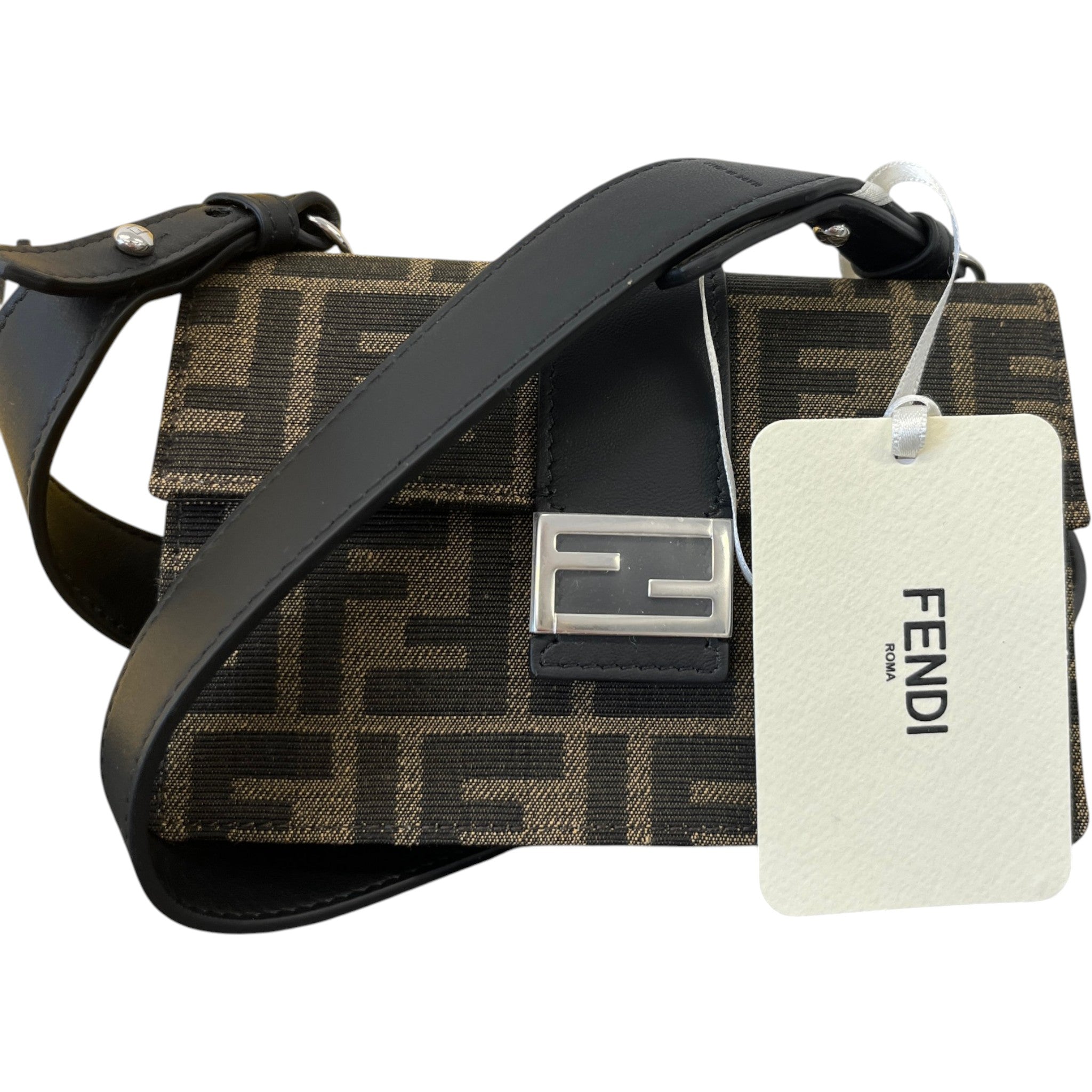 Women's Mini Canvas Baguette Bag Brown