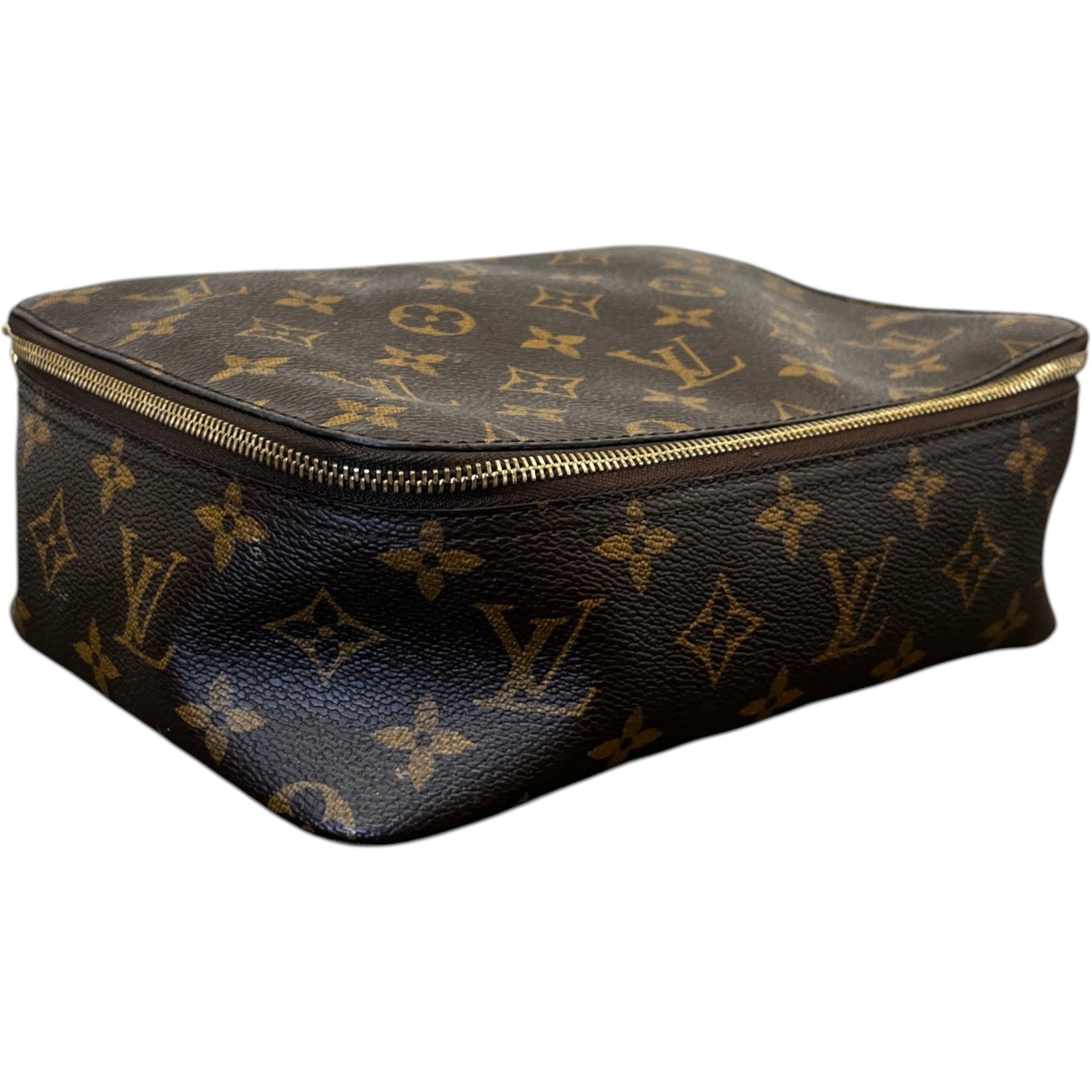 Women's Monogram Toiletry Bag Brown