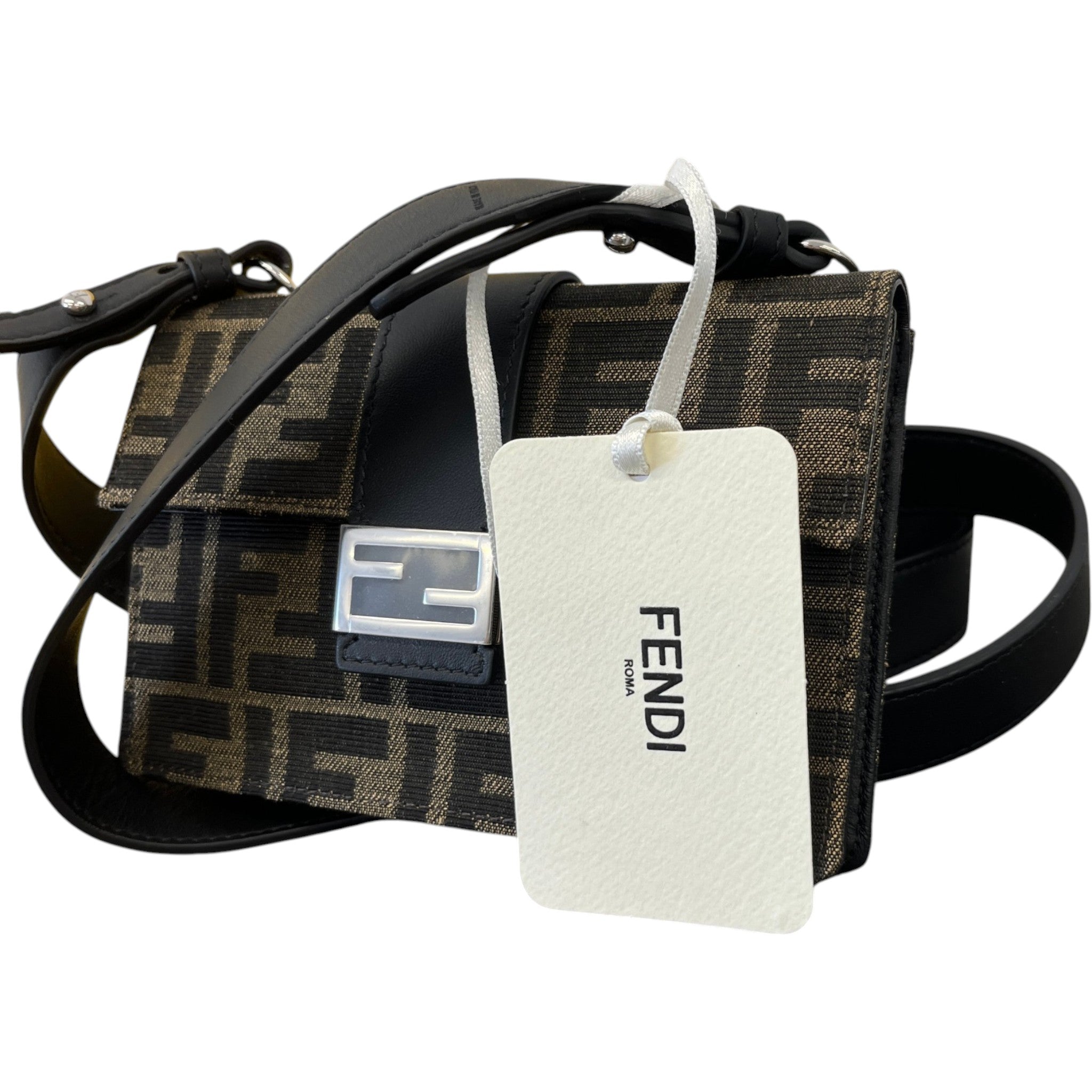 Women's Mini Canvas Baguette Bag Brown