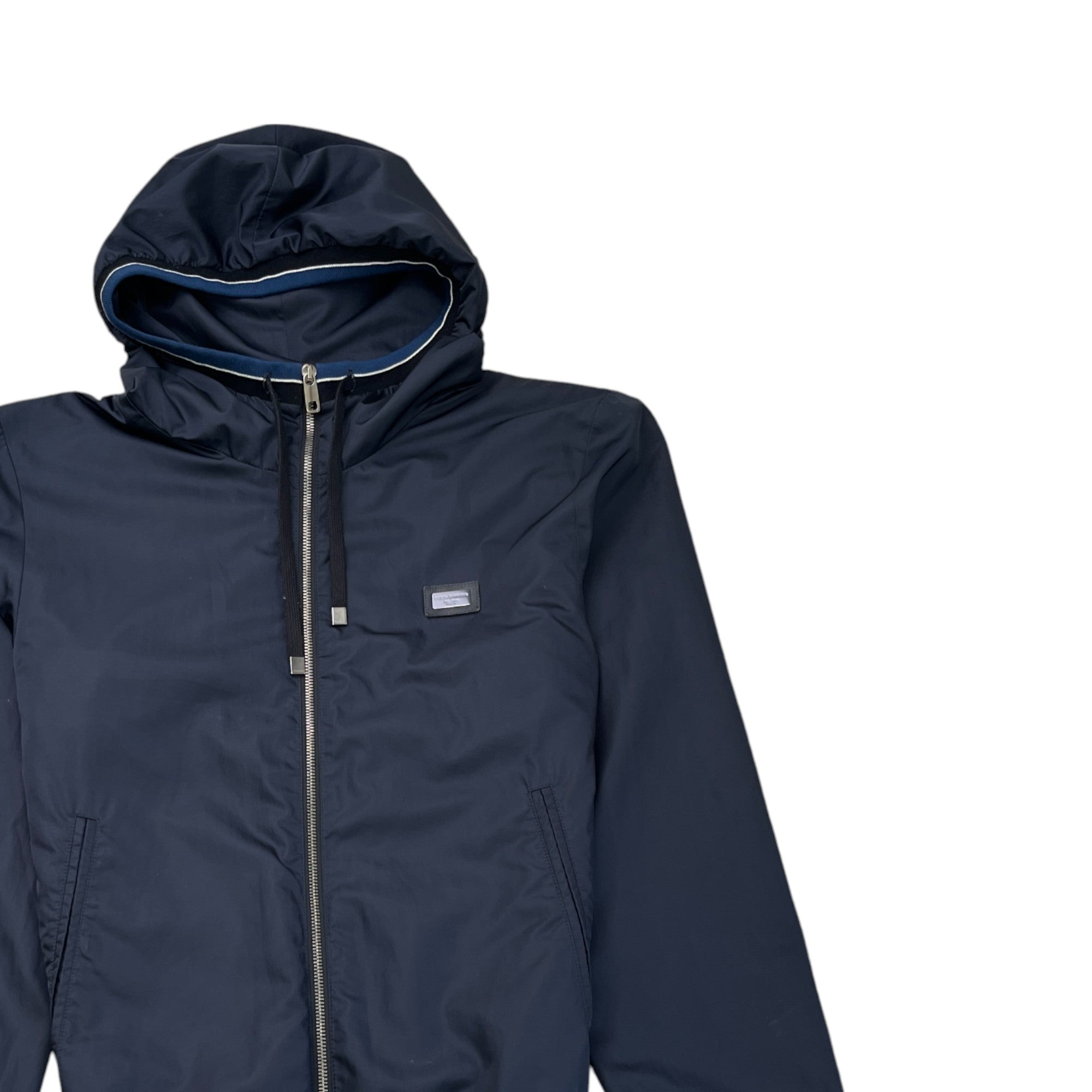 Men's Plaque Logo Jacket Navy Size IT 52 / XL