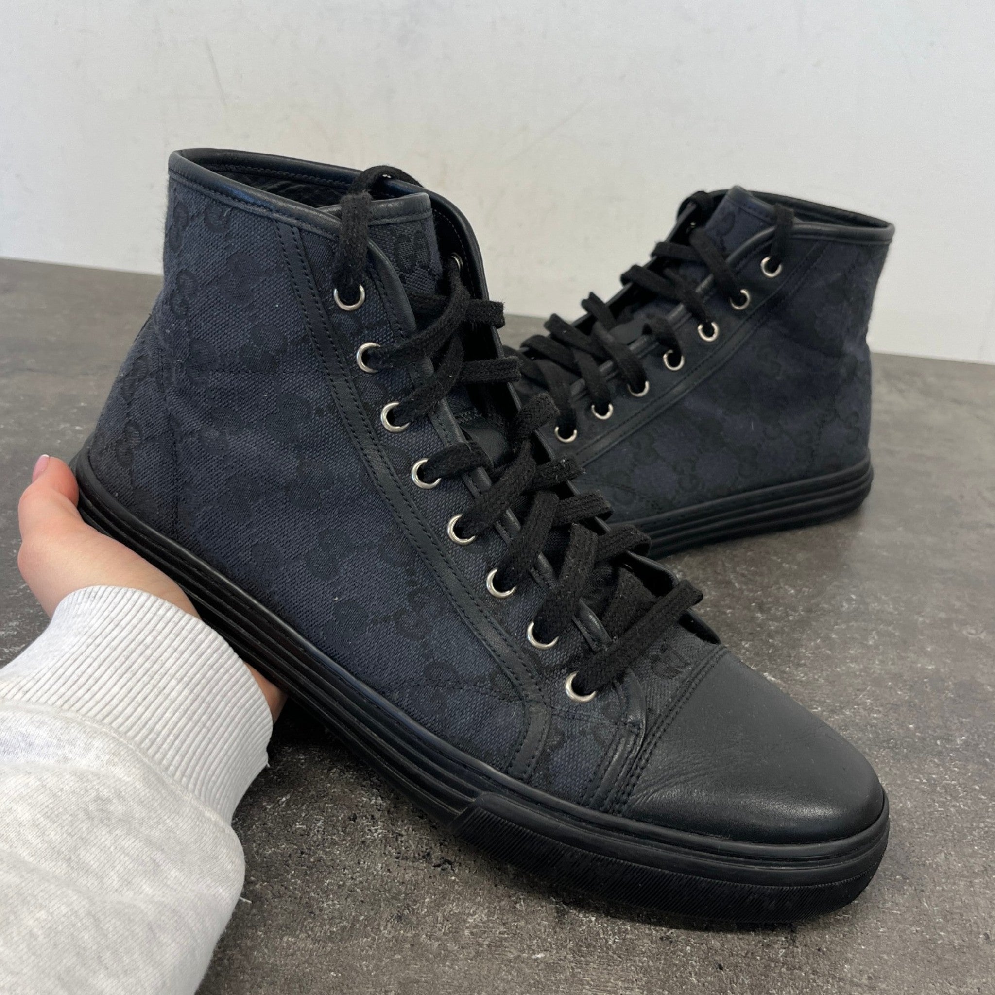 Men's Gg Supreme High Trainers Black Size EU 42 / UK 8