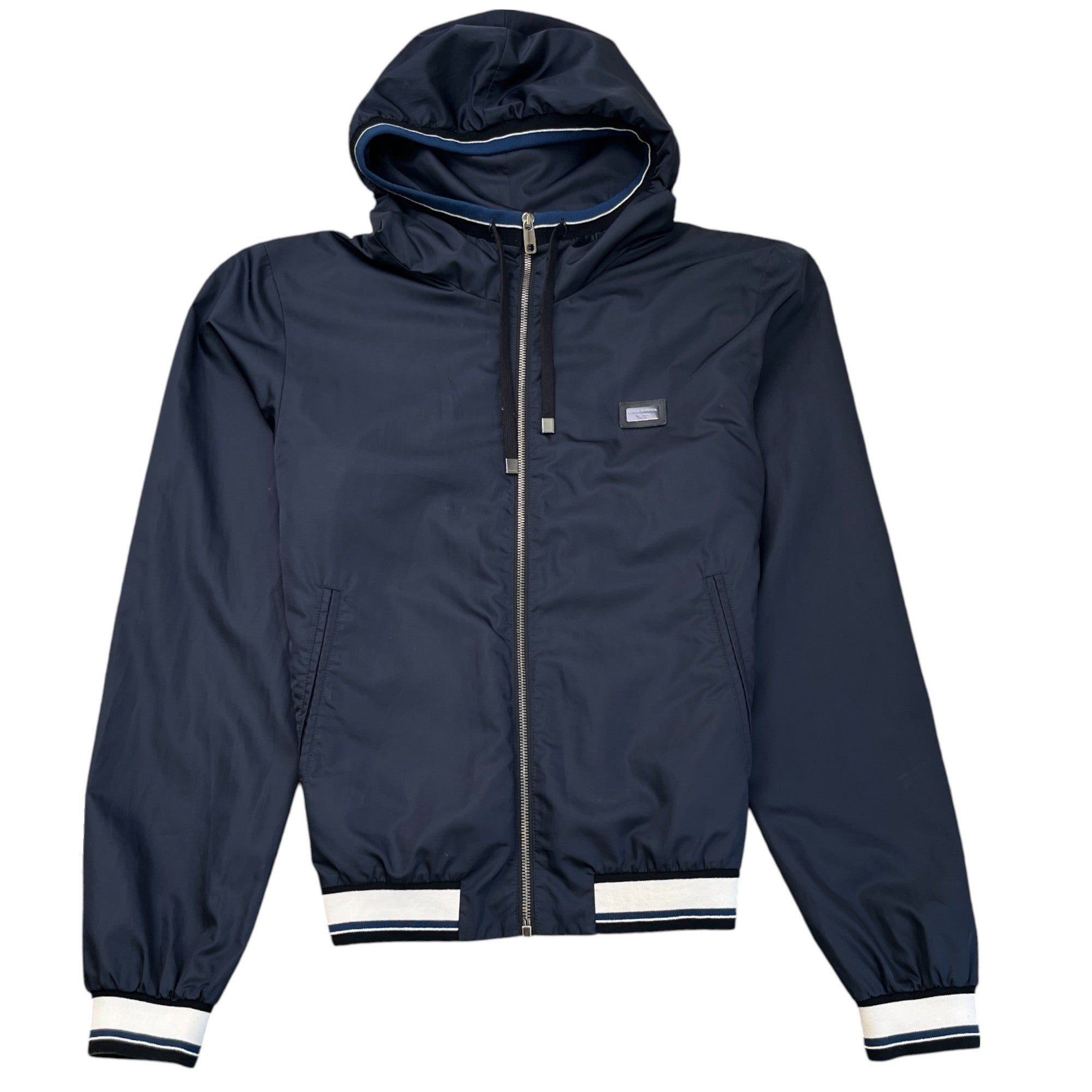 Men's Plaque Logo Jacket Navy Size IT 52 / XL