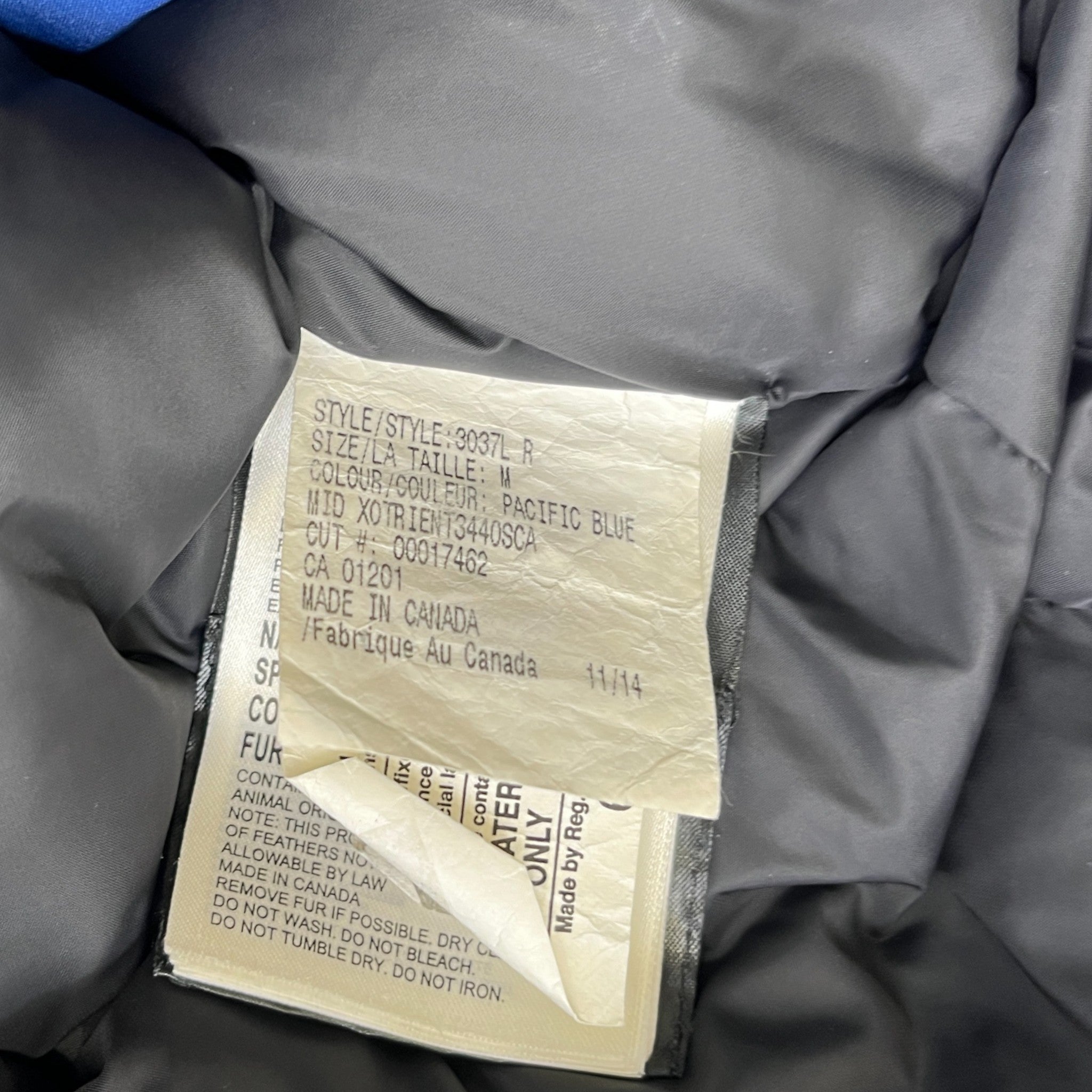 Women's Victoria Parka Down Jacket Blue Size M