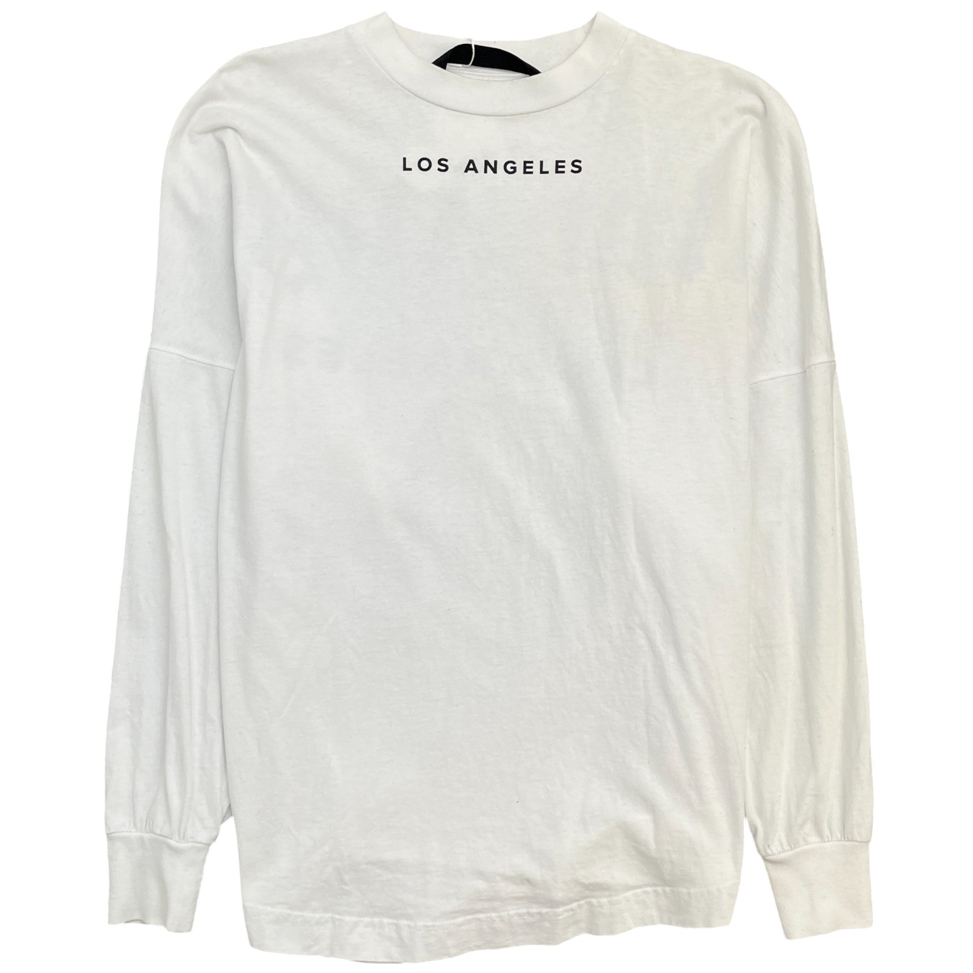 Men's Graffiti Logo Long Sleeve T-Shirt White Size S