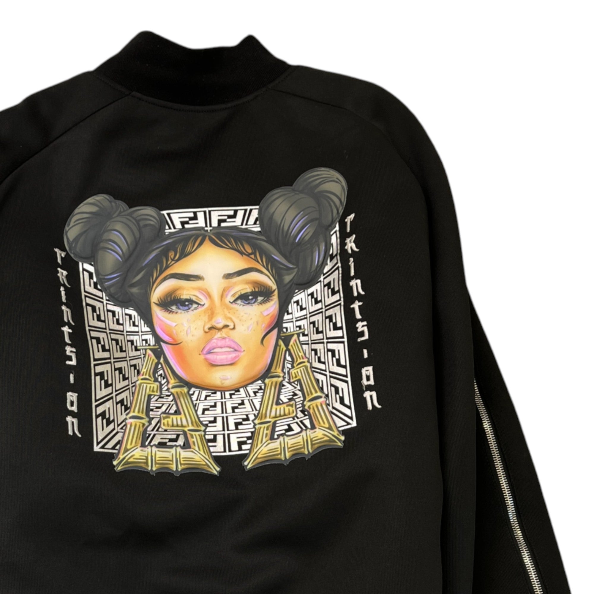 Men's Fendi X Nicki Minaj Bomber Jacket Black Size IT 46 / S