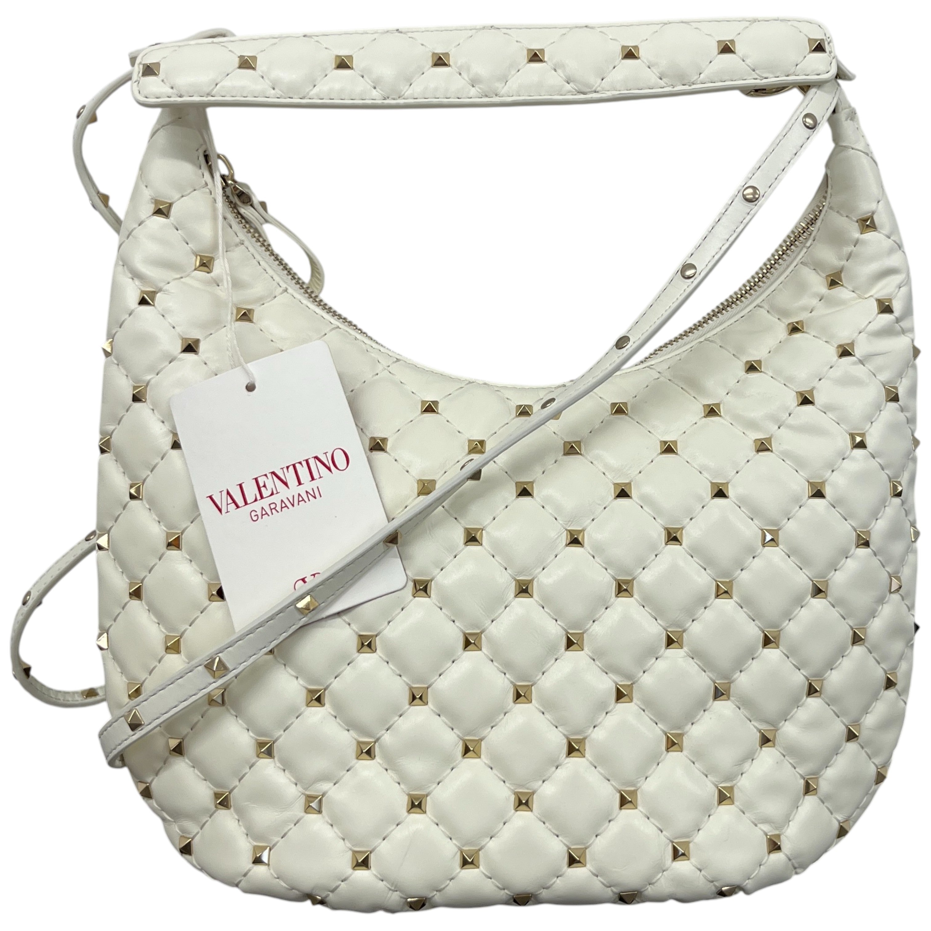 Women's 2010S Rockstud Spike Shoulder Bag White